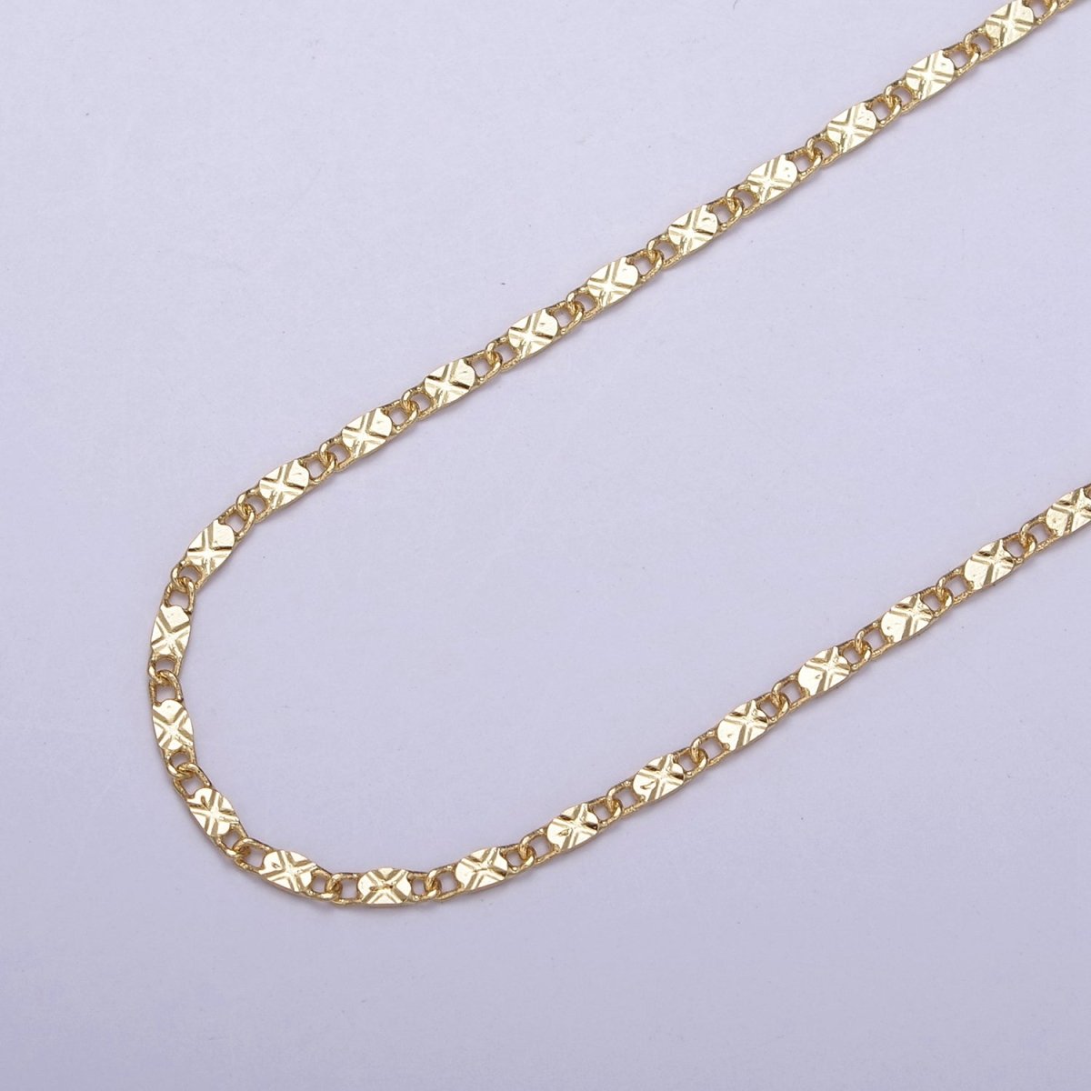 Wholesale Gold Chain Necklace, Fine Scroll Gold Chain, Simple Gold Necklace, Thin Plain Women's Necklace 18" 20" Women Chain | WA-682 WA-683 Clearance Pricing