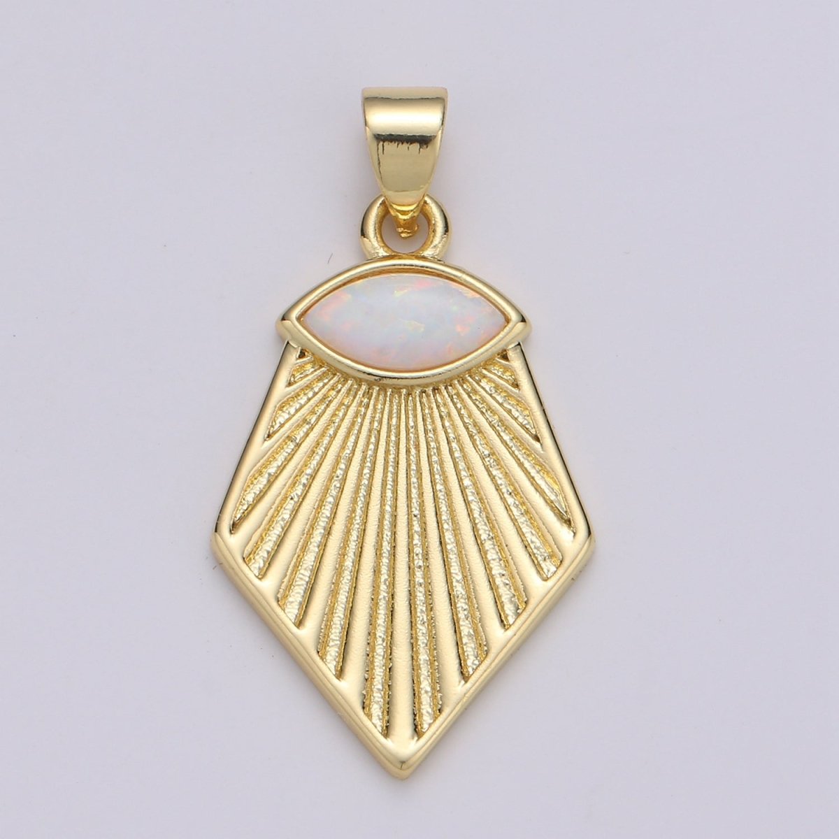 Wholesale Gold Filled Opal Pendant, Evil Eye Shining Light Pendant for Necklace Component J-215