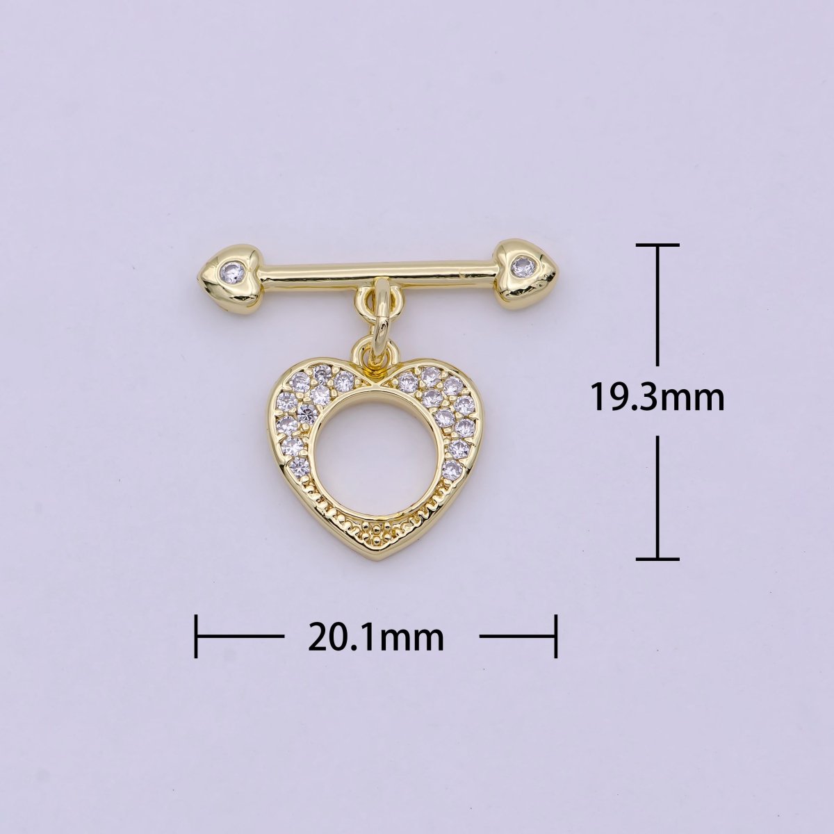 Wholesale Gold Toggle Clasp, Heart OT Clasp Fancy Design OT Clasp Bulk Supply for Bracelet Necklace Component L-621 - DLUXCA