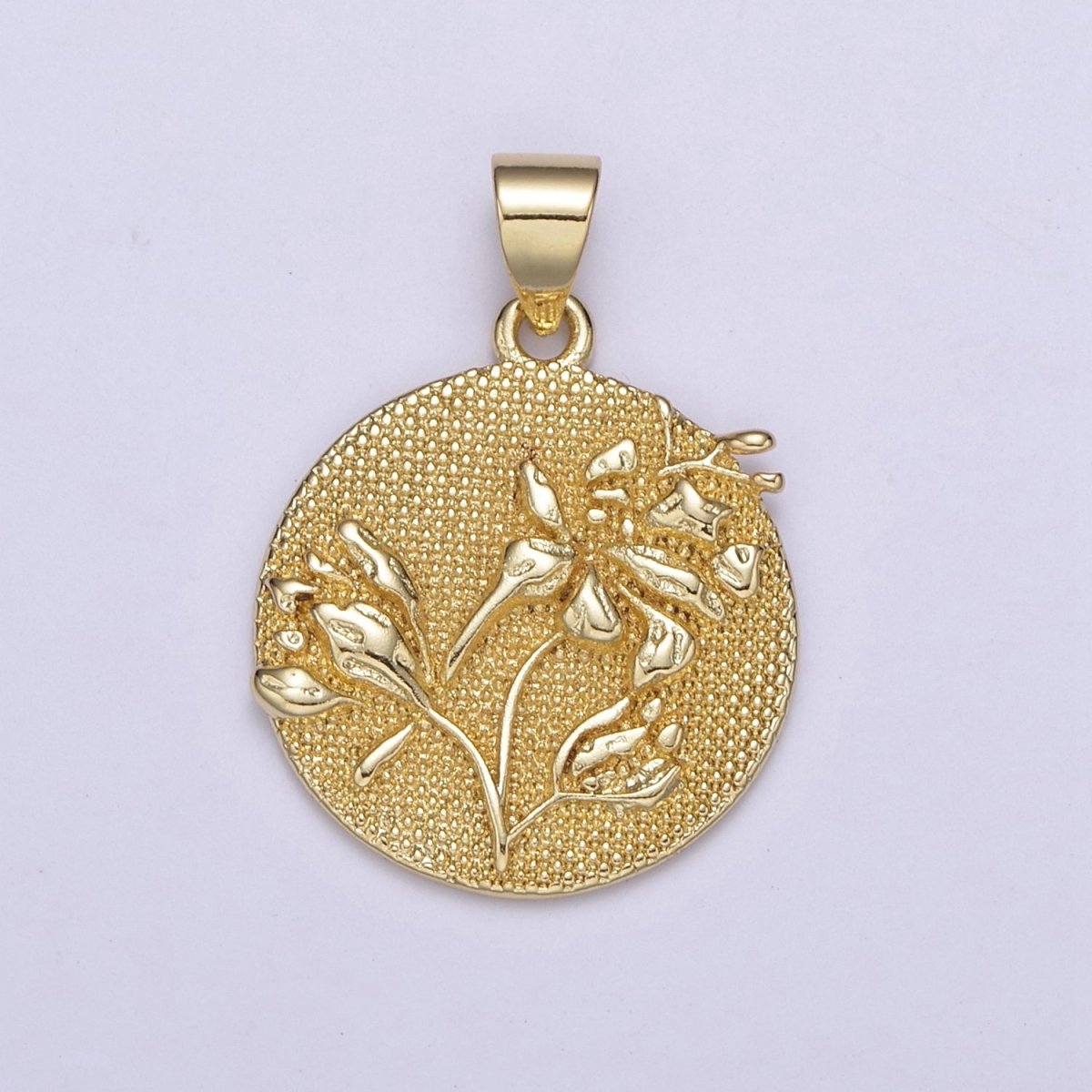 Wild Flower Collection Gold Rose Flower, Cotton Blossom, Sun Flower Dandelion Charm Medallion for Necklace Bracelet Supply H-070 H-079 H-087 H-093 H-095 H-099
