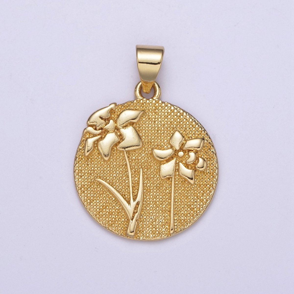 Wild Flower Collection Gold Rose Flower, Cotton Blossom, Sun Flower Dandelion Charm Medallion for Necklace Bracelet Supply H-070 H-079 H-087 H-093 H-095 H-099
