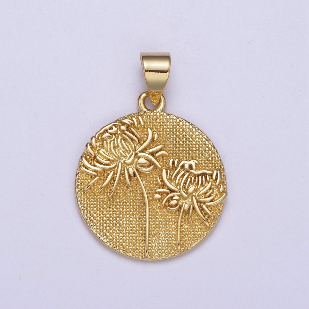Wild Flower Collection Gold Rose Flower, Cotton Blossom, Sun Flower Dandelion Charm Medallion for Necklace Bracelet Supply H-070 H-079 H-087 H-093 H-095 H-099