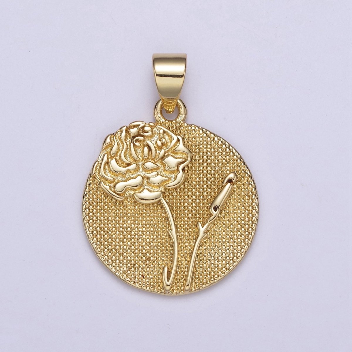 Wild Flower Collection Gold Rose Flower, Cotton Blossom, Sun Flower Dandelion Charm Medallion for Necklace Bracelet Supply H-070 H-079 H-087 H-093 H-095 H-099