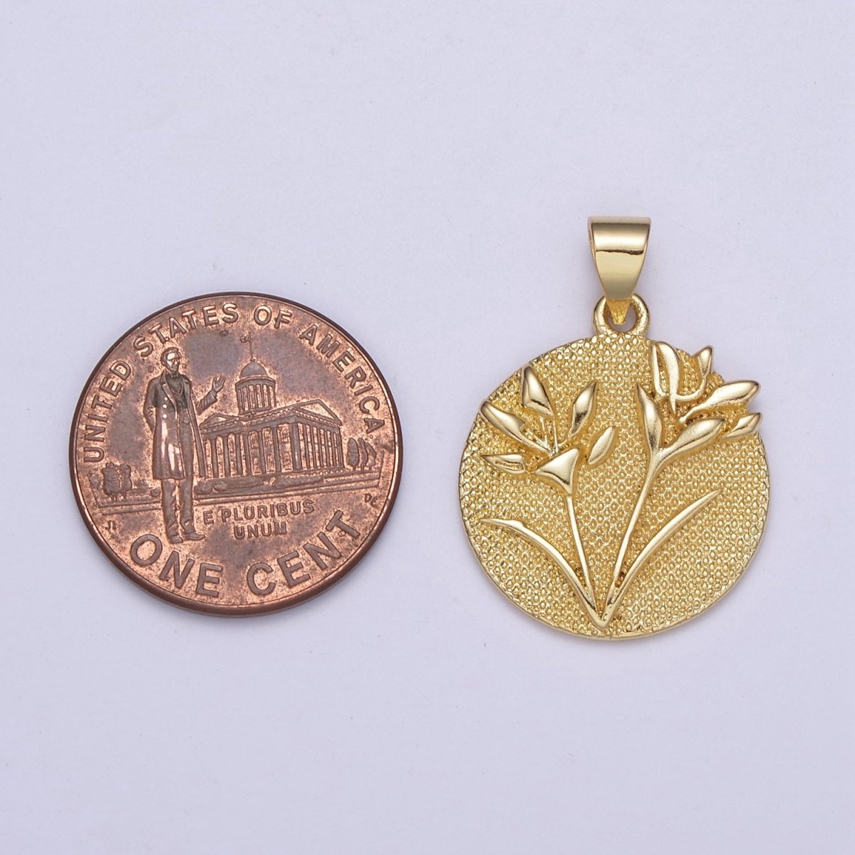 Wild Flower Collection Gold Rose Flower, Cotton Blossom, Sun Flower Dandelion Charm Medallion for Necklace Bracelet Supply H-070 H-079 H-087 H-093 H-095 H-099