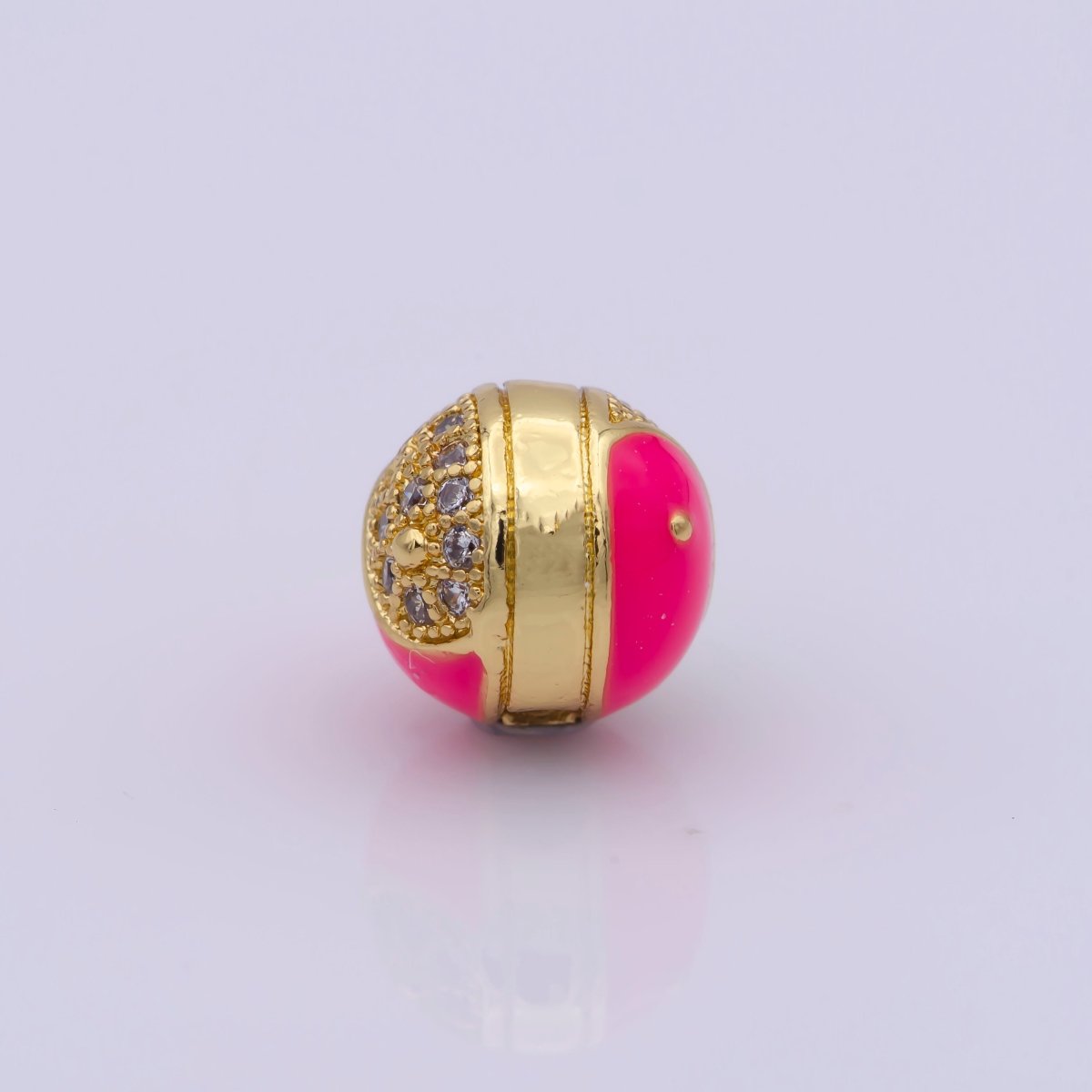Yin Yang Spacer Bead Enamel Yin and Yang Beads Charms, Cubic Zirconia Jewelry for Bracelet Making B-658 to B-662