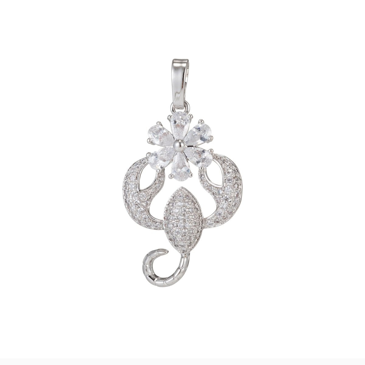 Zodiac Sign Aries Taurus Gemini Cancer Leo Virgo Libra Scorpio Sagittarius Capricorn Aquarius Pisces Gold Filled Silver Cubic Zircon Crystal Pendants I-551~I-562