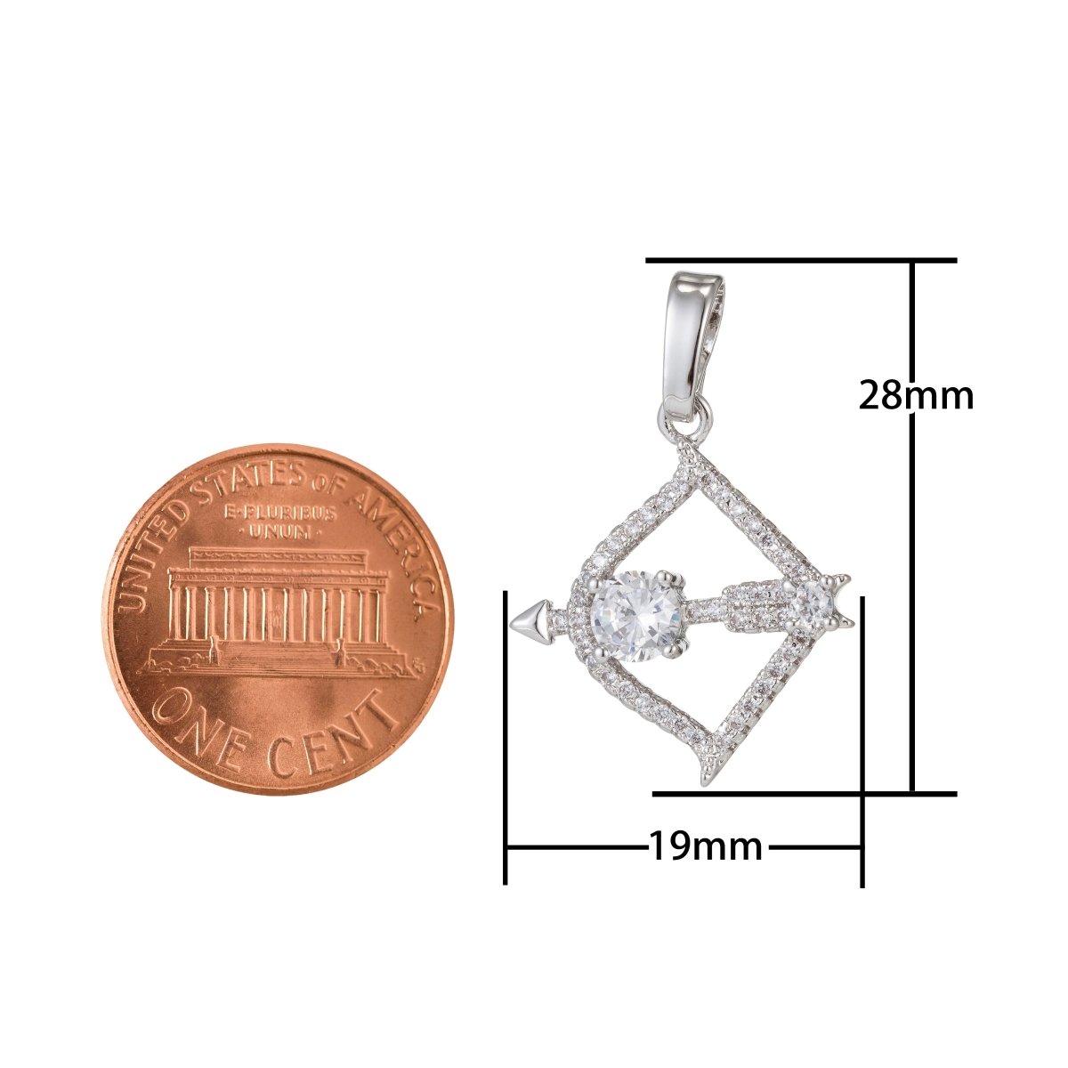 Zodiac Sign Aries Taurus Gemini Cancer Leo Virgo Libra Scorpio Sagittarius Capricorn Aquarius Pisces Gold Filled Silver Cubic Zircon Crystal Pendants I-551~I-562
