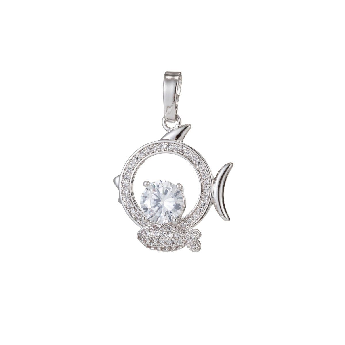 Zodiac Sign Aries Taurus Gemini Cancer Leo Virgo Libra Scorpio Sagittarius Capricorn Aquarius Pisces Gold Filled Silver Cubic Zircon Crystal Pendants I-551~I-562