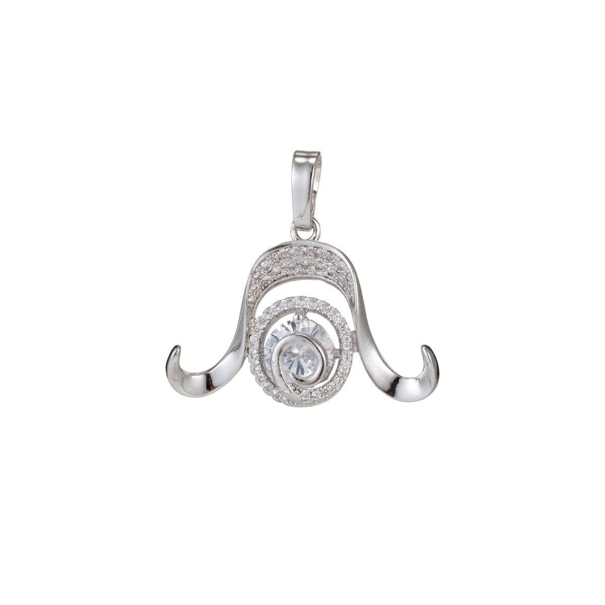 Zodiac Sign Aries Taurus Gemini Cancer Leo Virgo Libra Scorpio Sagittarius Capricorn Aquarius Pisces Gold Filled Silver Cubic Zircon Crystal Pendants I-551~I-562