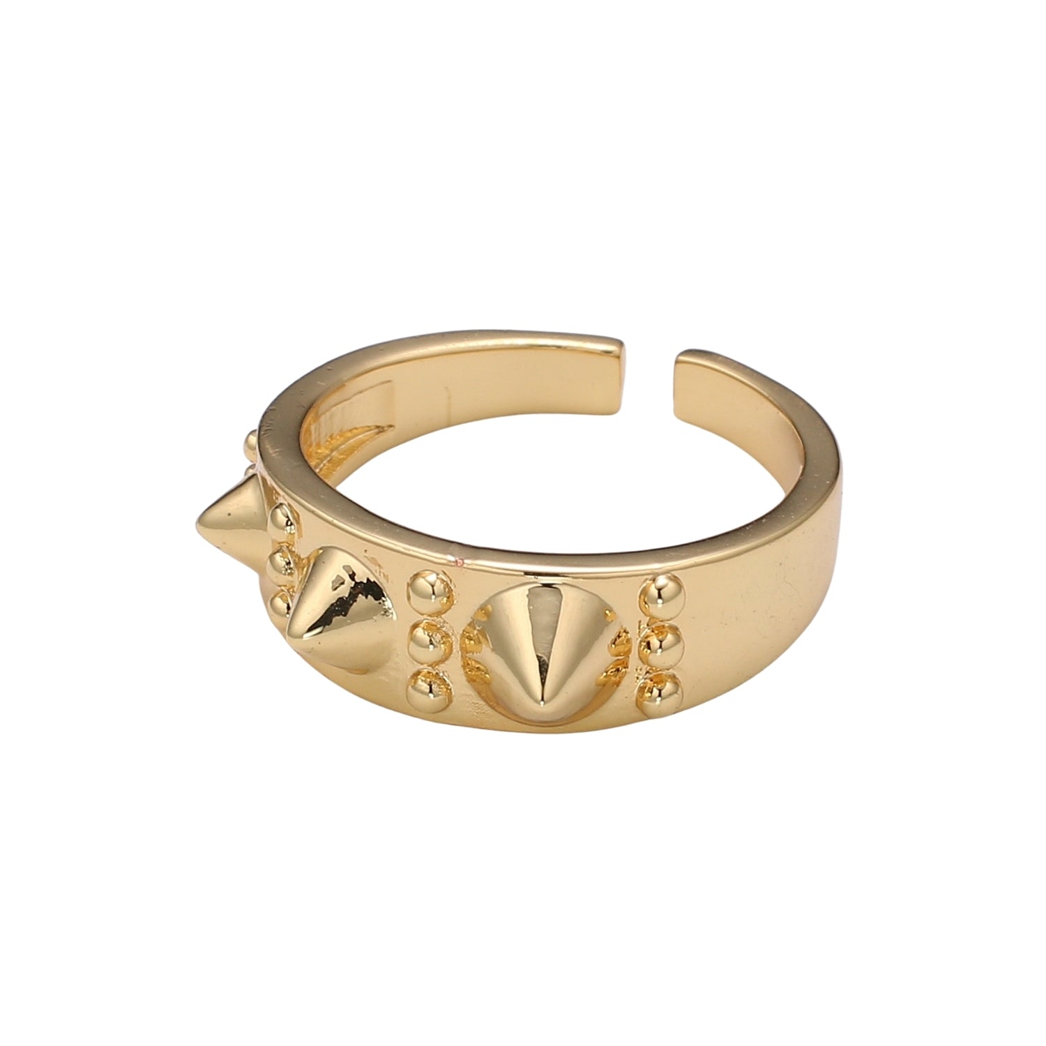 24K Gold Filled Spear Adjustable Ring - R438 - DLUXCA