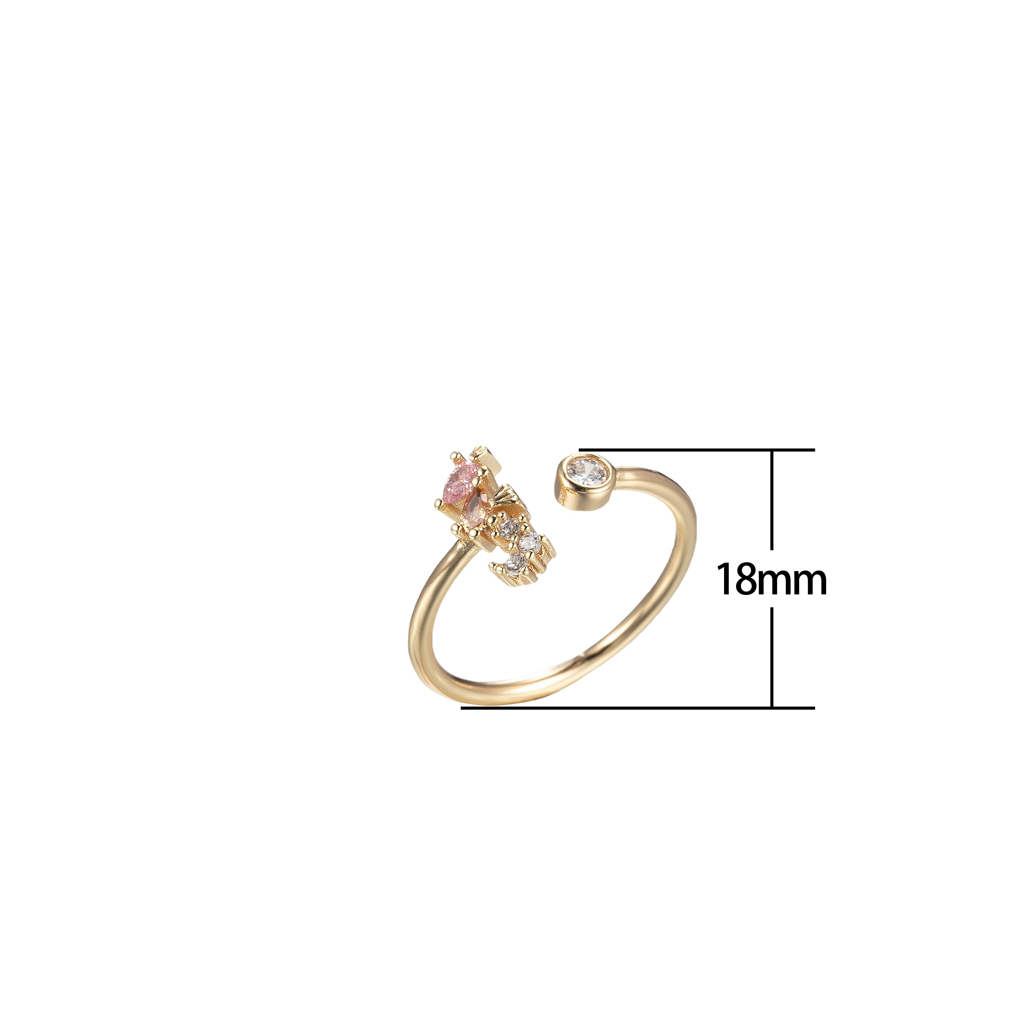 Gold Sea Horse Ring Open Adjustable Ring Animal Under the Sea Inspired - DLUXCA