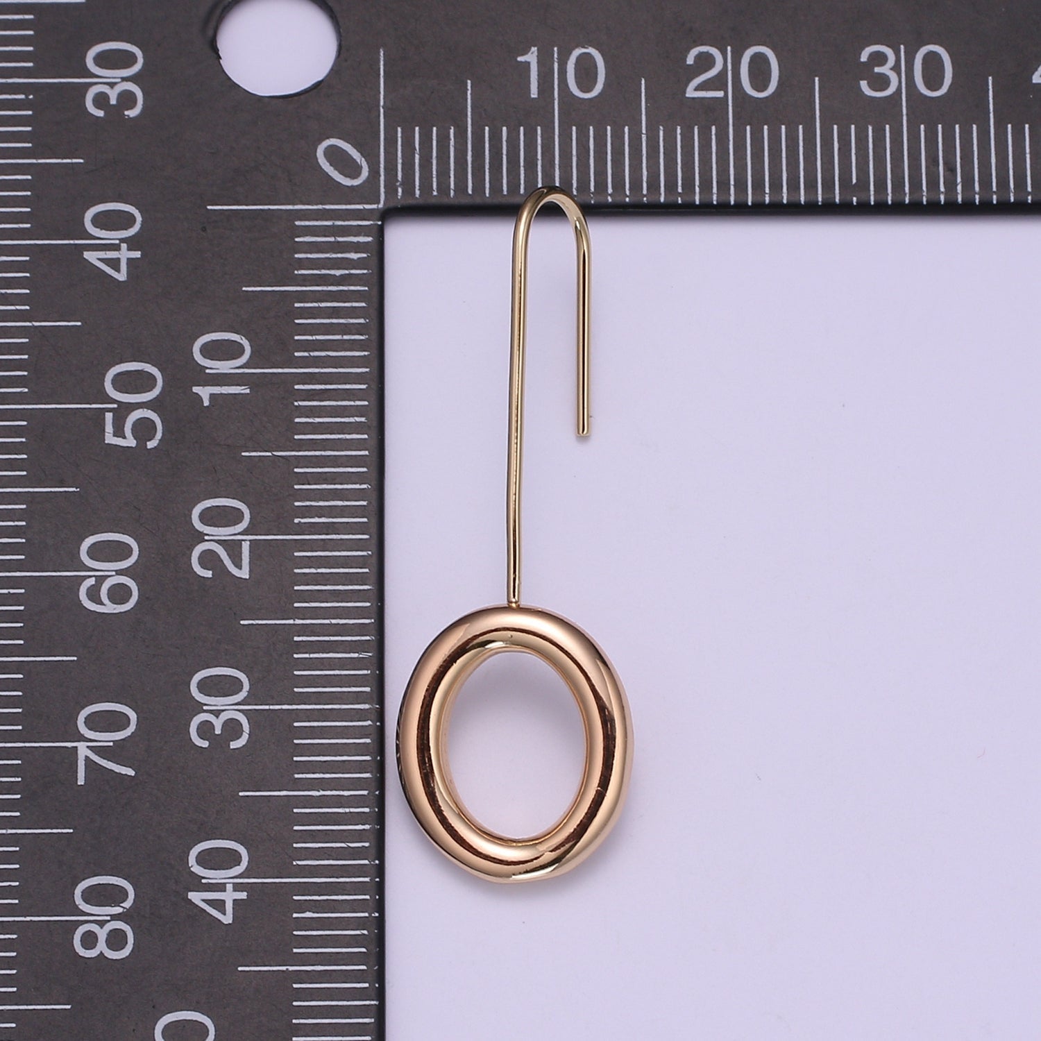 1 pair Light Gold Earring Hooks - 18K Gold filled OVAL Ear Wires - Gold Ear Hook - Jewelry Findings for Minimalist jewelry gift Inactive - DLUXCA