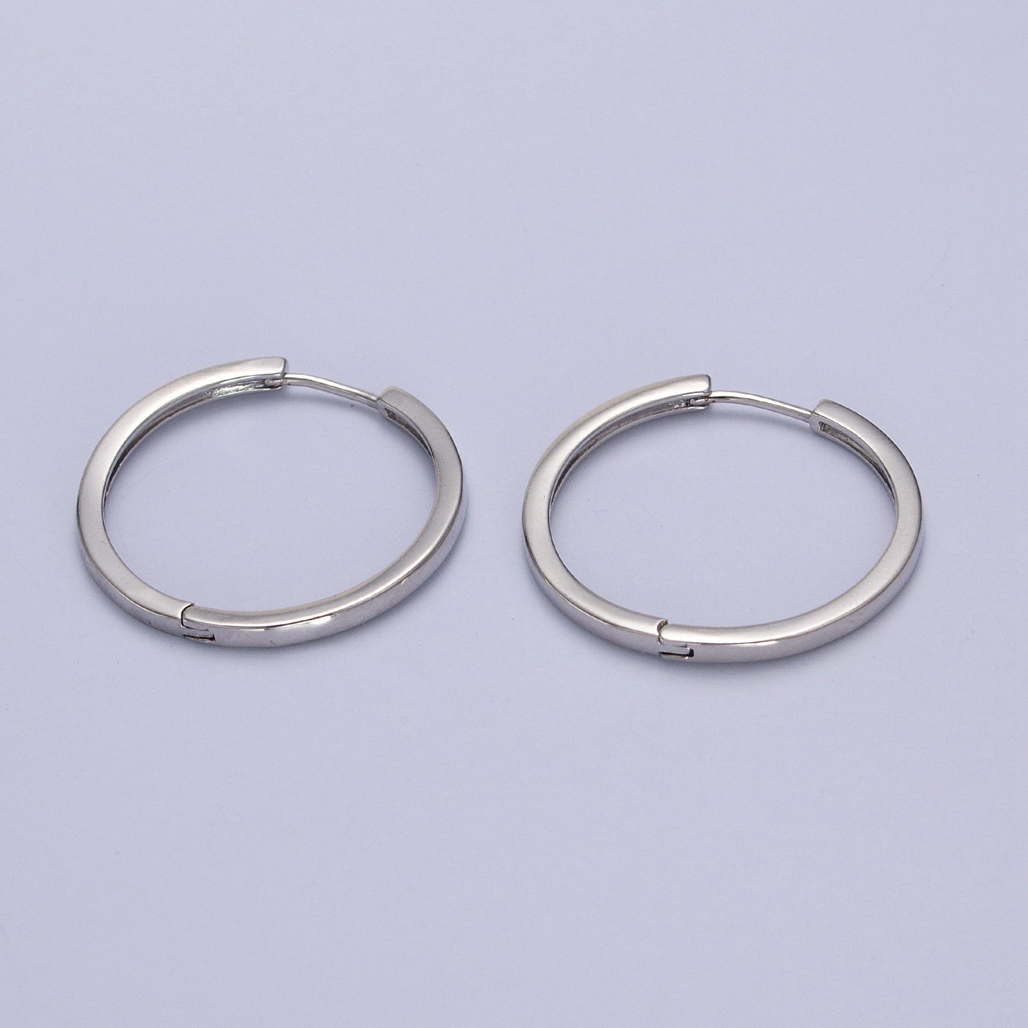 25mm Minimalist Endless Hoop Earrings in Gold & Silver | AB065 AB066 - DLUXCA