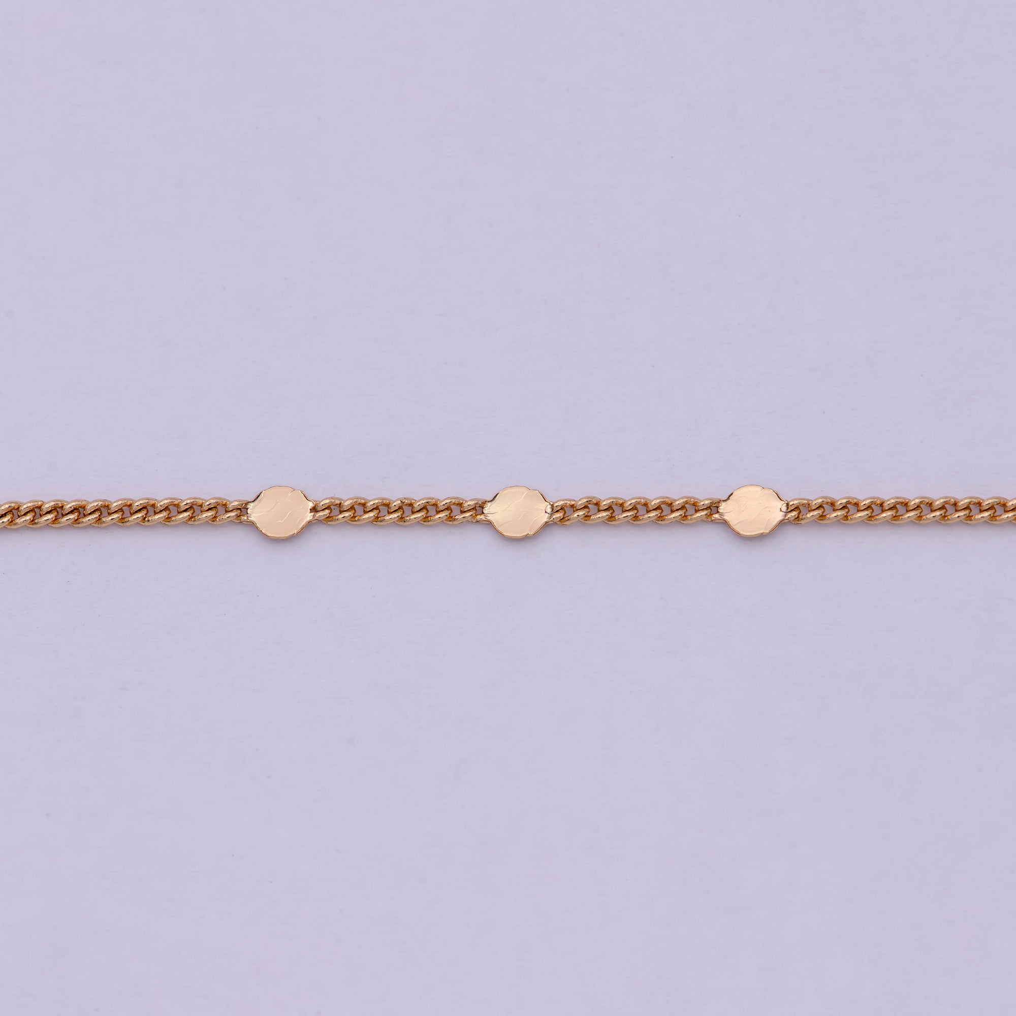 1mm 18K Gold Filled Chain Necklace Gold Curb Chain, Gold Chains 18 inch + 2 inch extender wa-542 - DLUXCA