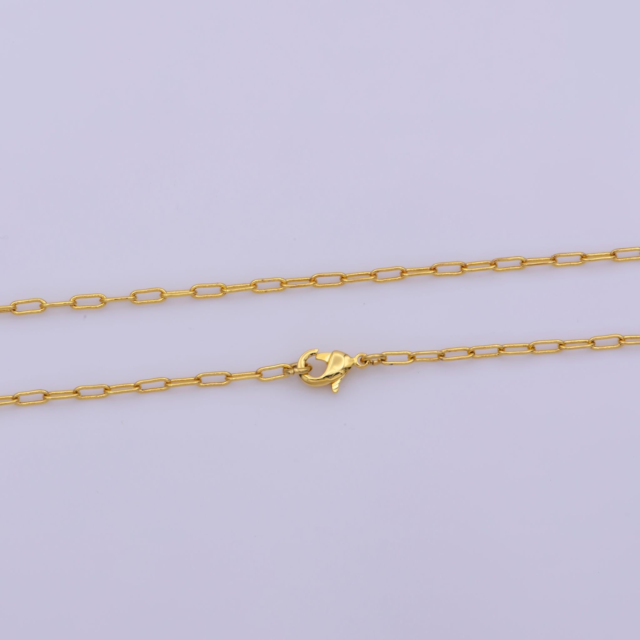 16" Paper Clip Chocker Necklace, Dainty 24k Gold Filled chain necklace, Layering necklace, gold link necklace Ready to Wear chain necklace - DLUXCA