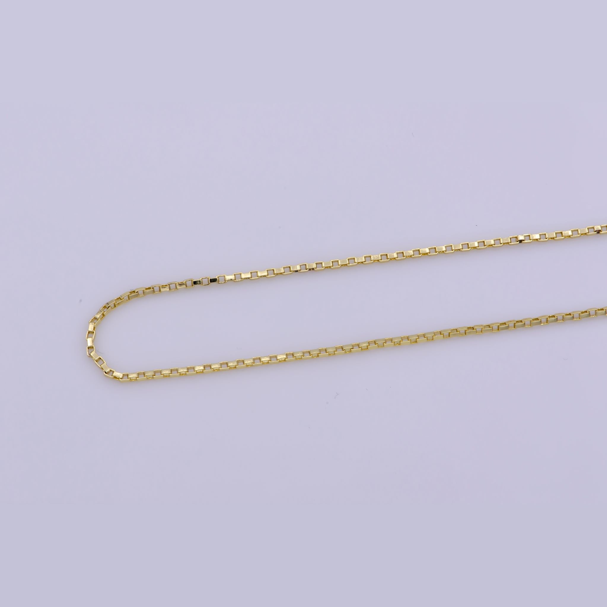 Box Chain Necklace, Gold Box Necklace, Box Chain, Dainty Box Chain, Minimalist Necklace, Tiny Gold Necklace, 14k Gold Filled Necklace - DLUXCA