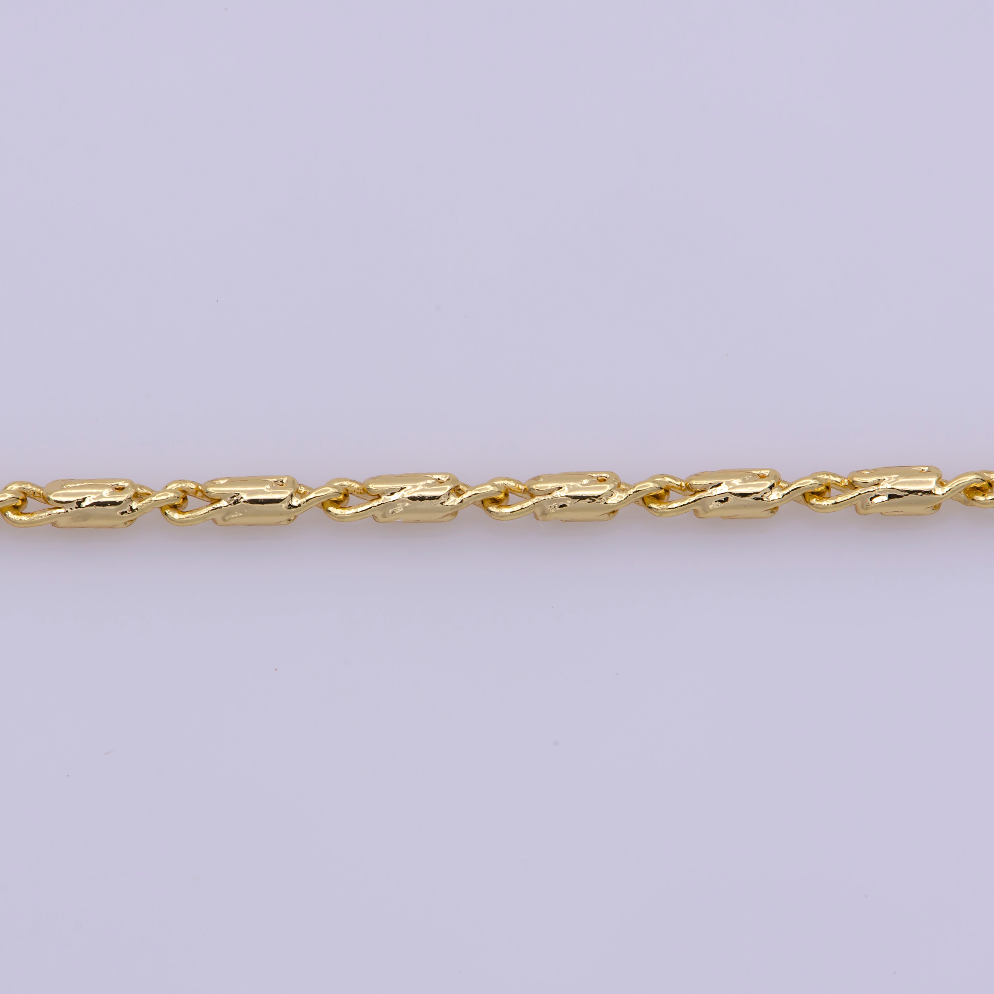 Dainty Scroll Chain Necklace 18 inch Long Ready to Wear Necklace in 16k Gold Filled - DLUXCA