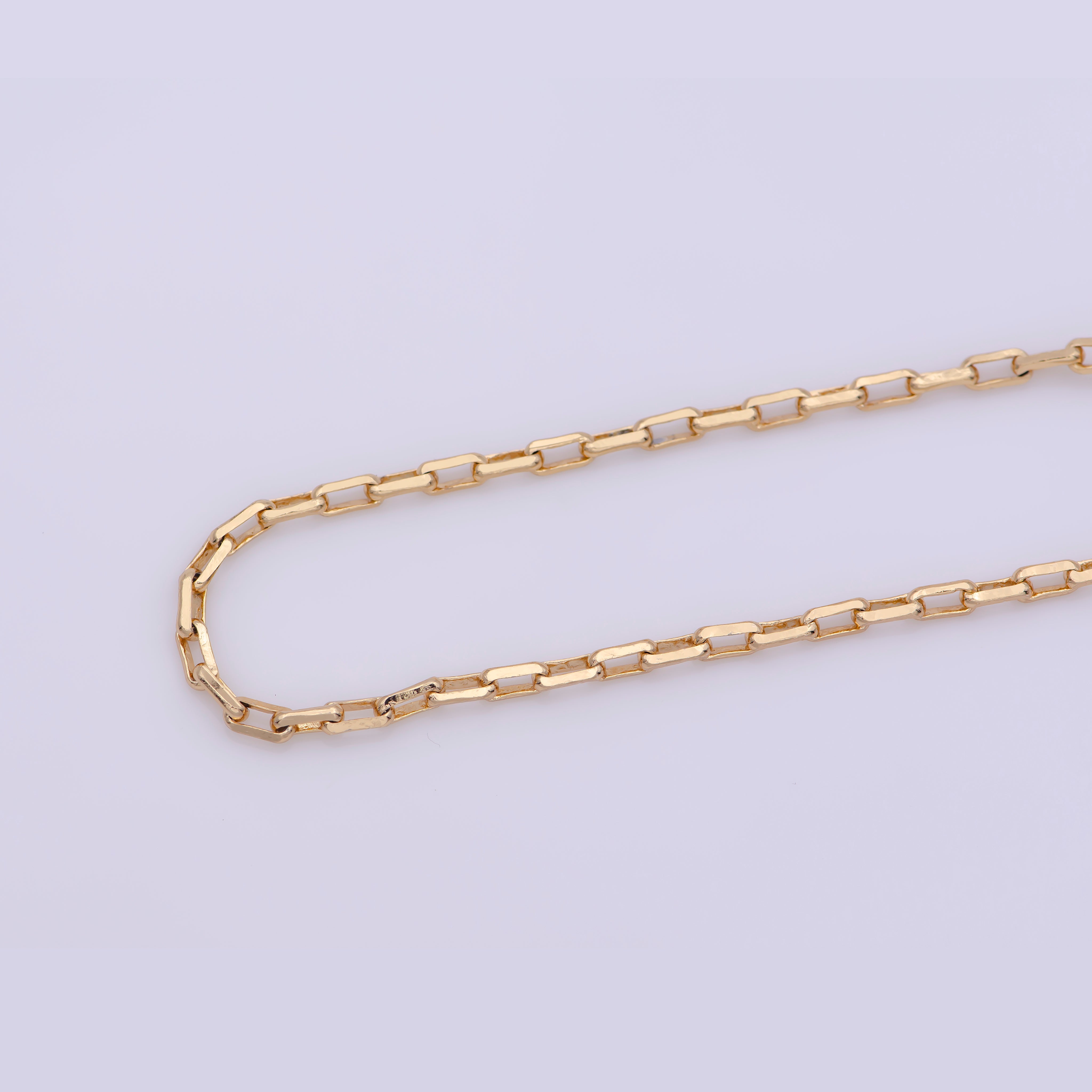 18K Gold Filled Cable Chain Necklace, 19.6Inch Cable Finished Chain For Jewelry Necklace Making, Dainty 2.5mm Cable Necklace w/Lobster Clasps | CN-737 - DLUXCA