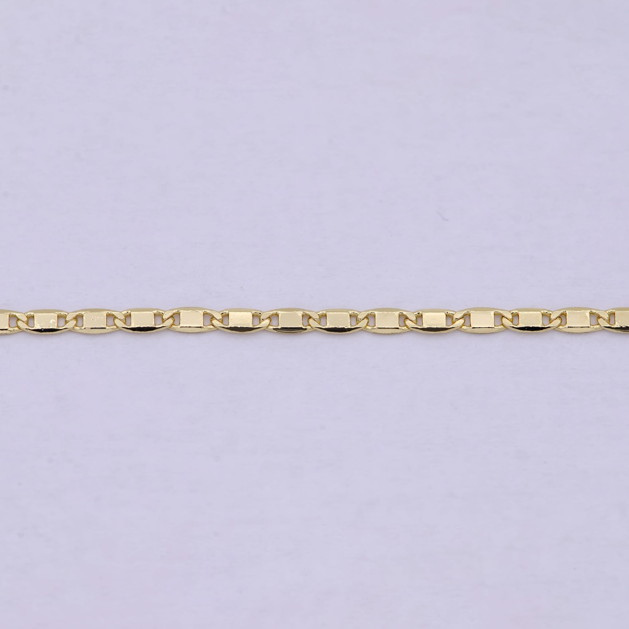 14K Gold Filled Anchor Chain, Dainty 1.6mm in Width, Layering 24 Inch Anchor Finished Chain with Spring Ring WA-619 - DLUXCA