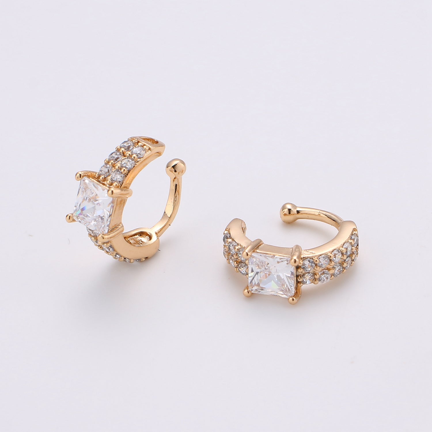 Gold Filled Crystal Earcuffs - G124 - DLUXCA