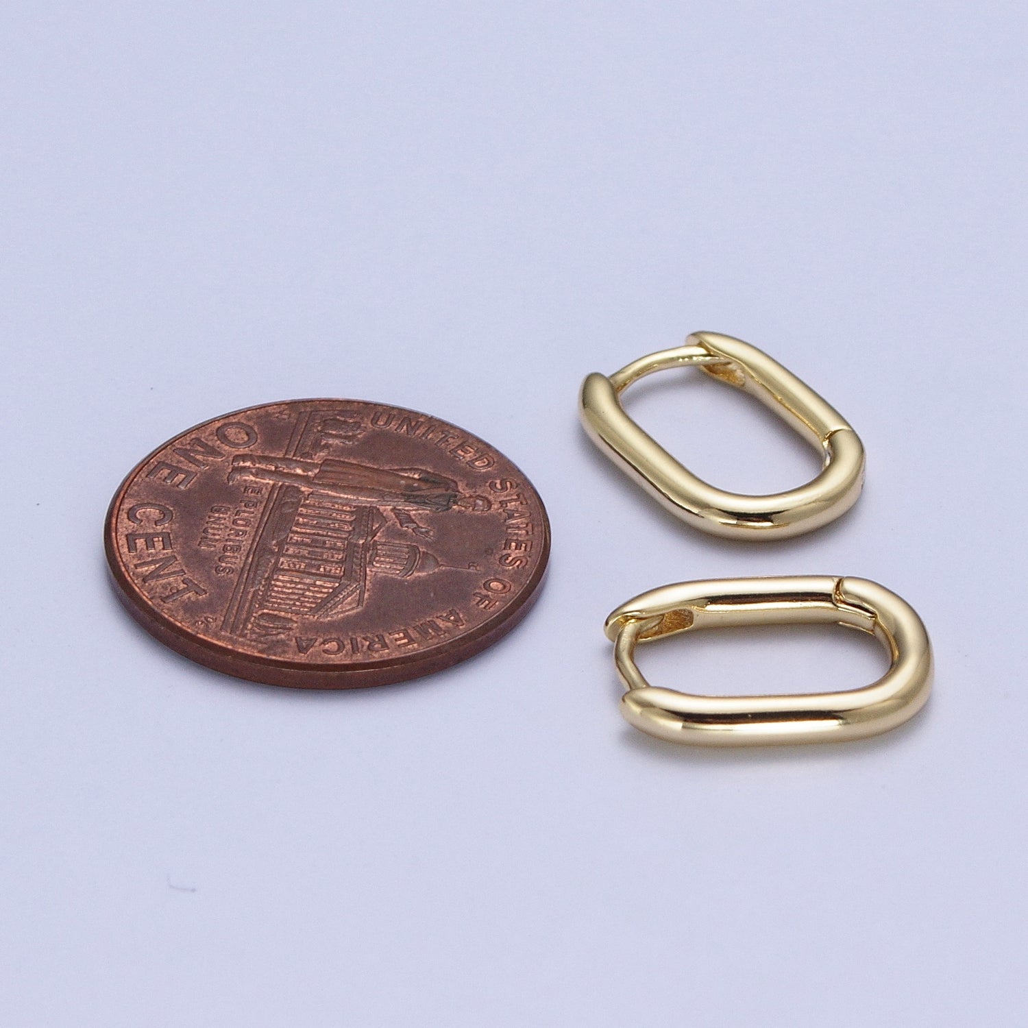 14K Gold Filled Minimalist Earring U Shape Small Hoop Huggie Earring, Perfect for Everyday Wear or Gift | X909 - DLUXCA