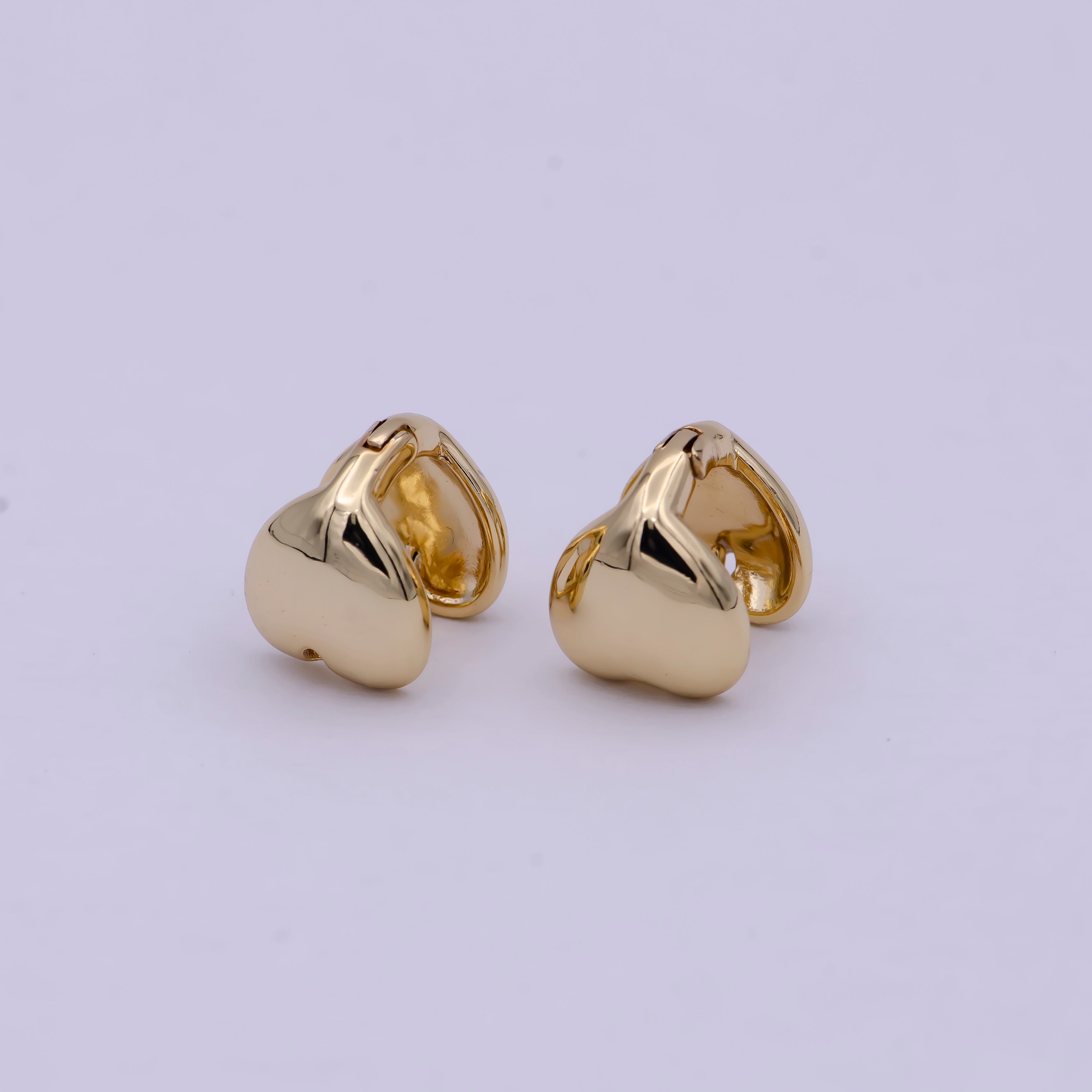 14K Gold Filled Tiny 12mm Heart Stud Earring For Valentine | T271 - DLUXCA