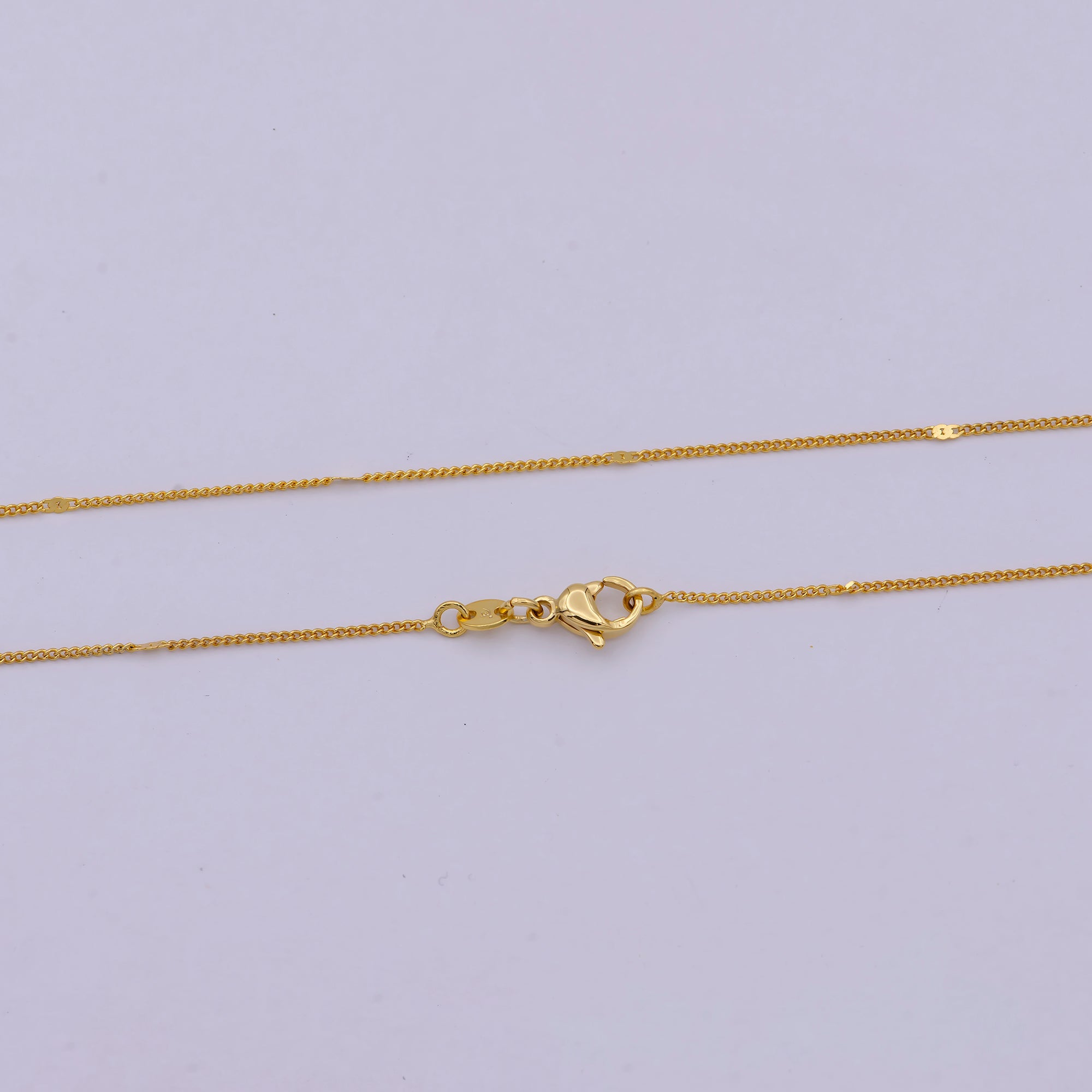 Layering Necklace - Simple Chain Necklace - Curb Chain Necklace - Minimalist Jewelry WA-539 - DLUXCA