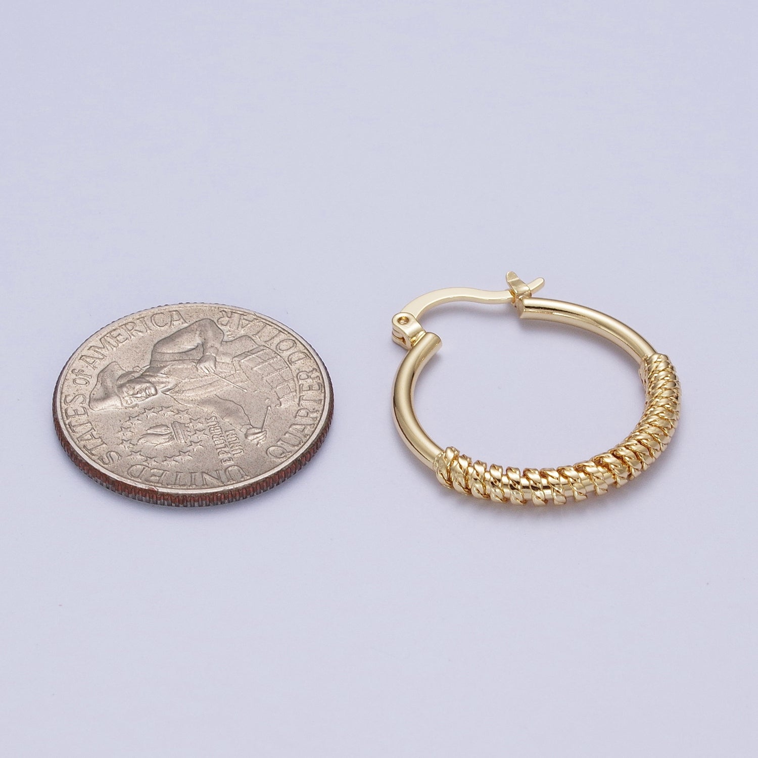 Braided Rope Hoops • Swirl Twist Hoop • Twisted Rope Hoops • Gold Rope Hoops • Spiral Hoop Earrings • Twisted Hoop Earrings g-440 - DLUXCA
