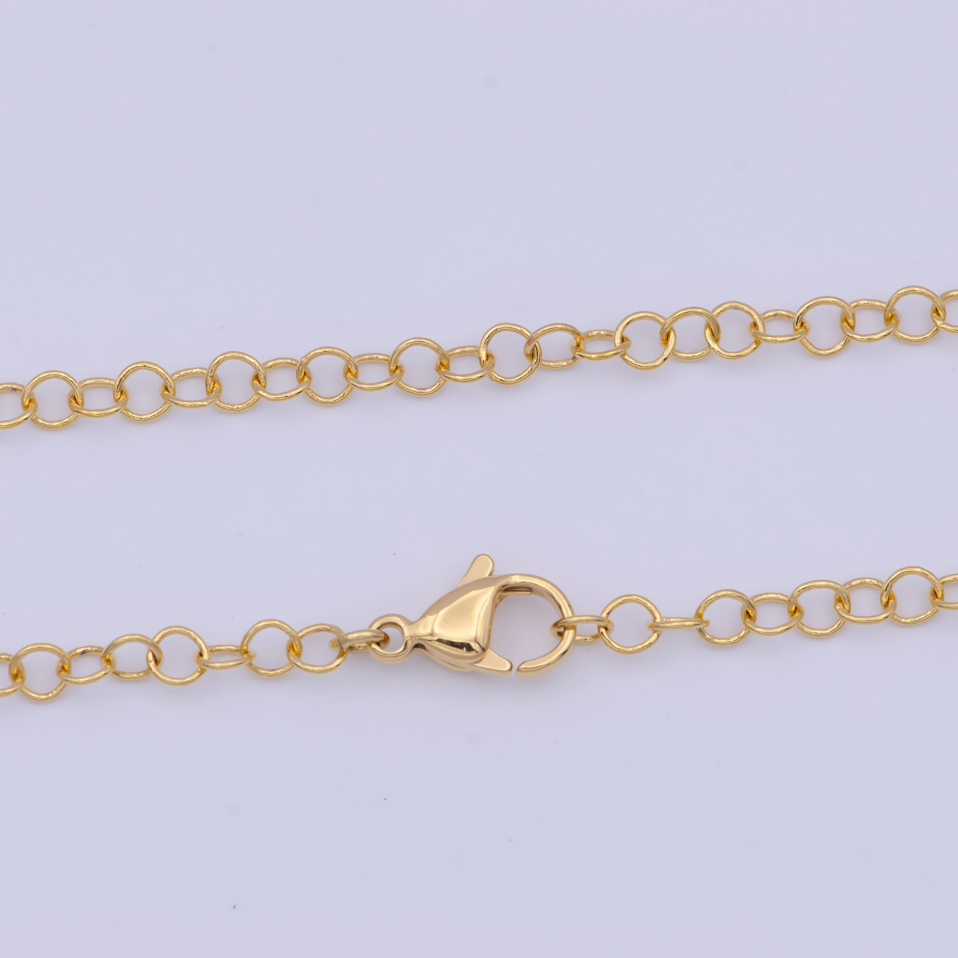 1pc 17" Ready to Wear Gold Filled Chain with Lobster Clasp, Simple Everyday Layering Necklace WA-1119 - DLUXCA