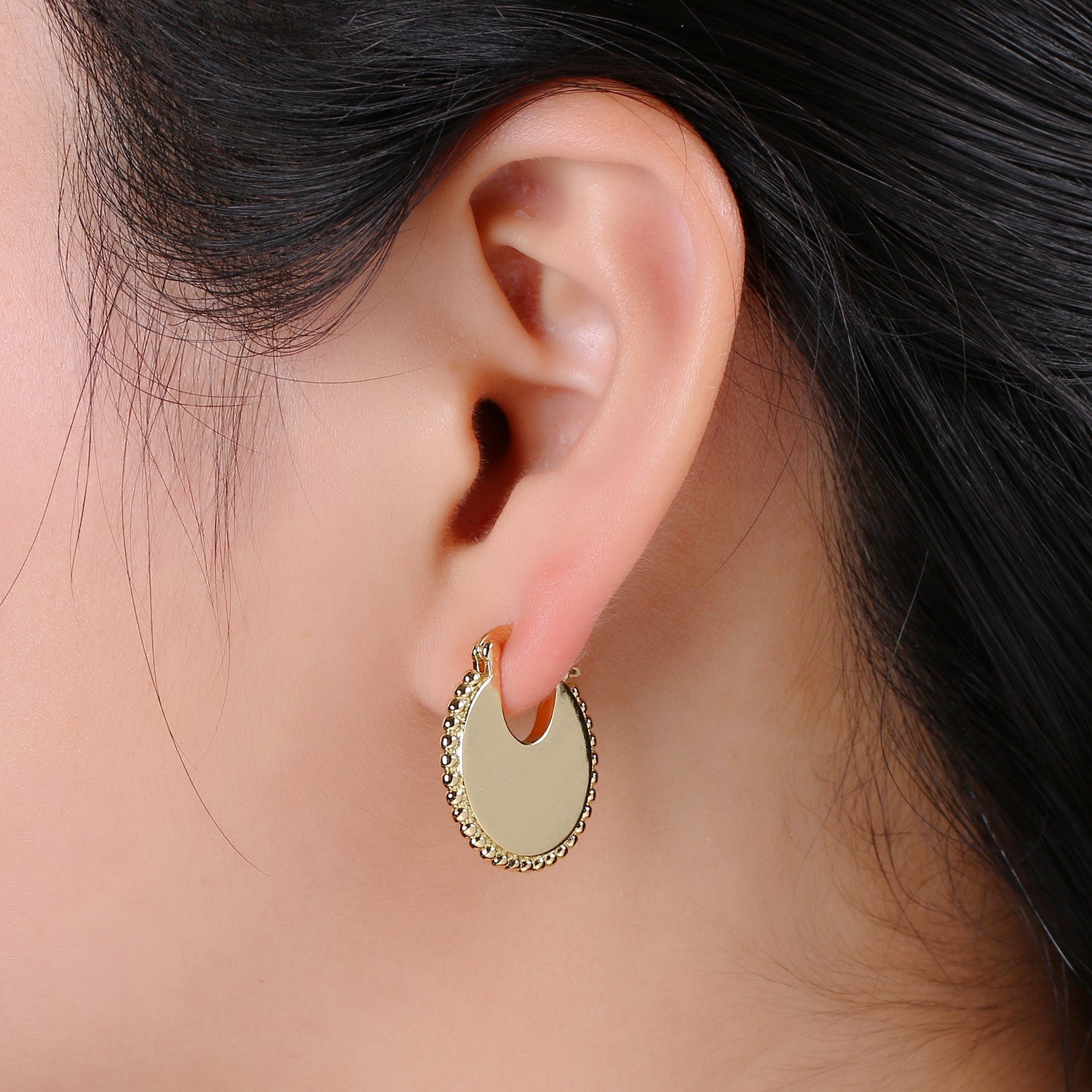 Big Statement Gold Earrings, Gold Fan Earrings, Large Gold Earrings, Women Big Earrings Bold Statement Jewelry Earr-1315 - DLUXCA