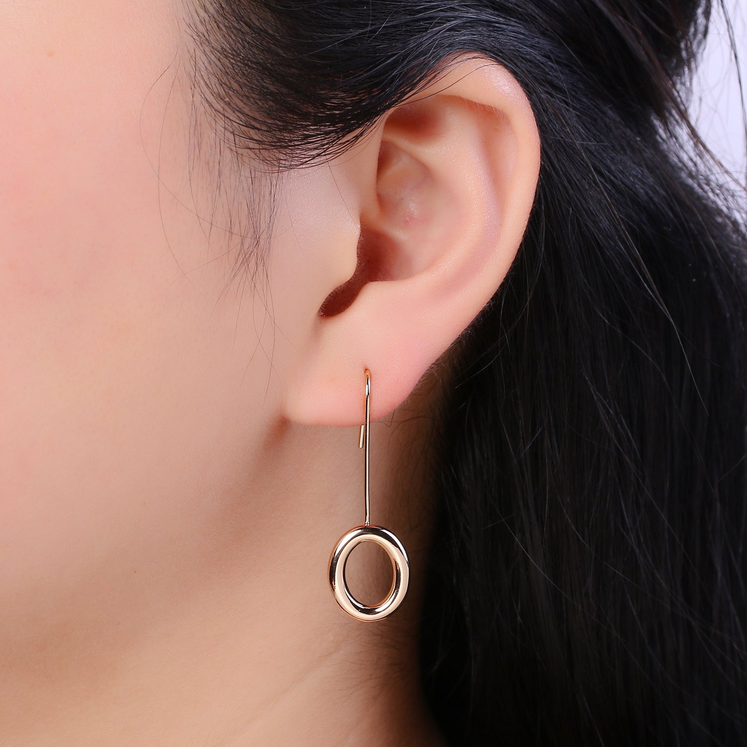 1 pair Light Gold Earring Hooks - 18K Gold filled OVAL Ear Wires - Gold Ear Hook - Jewelry Findings for Minimalist jewelry gift Inactive - DLUXCA