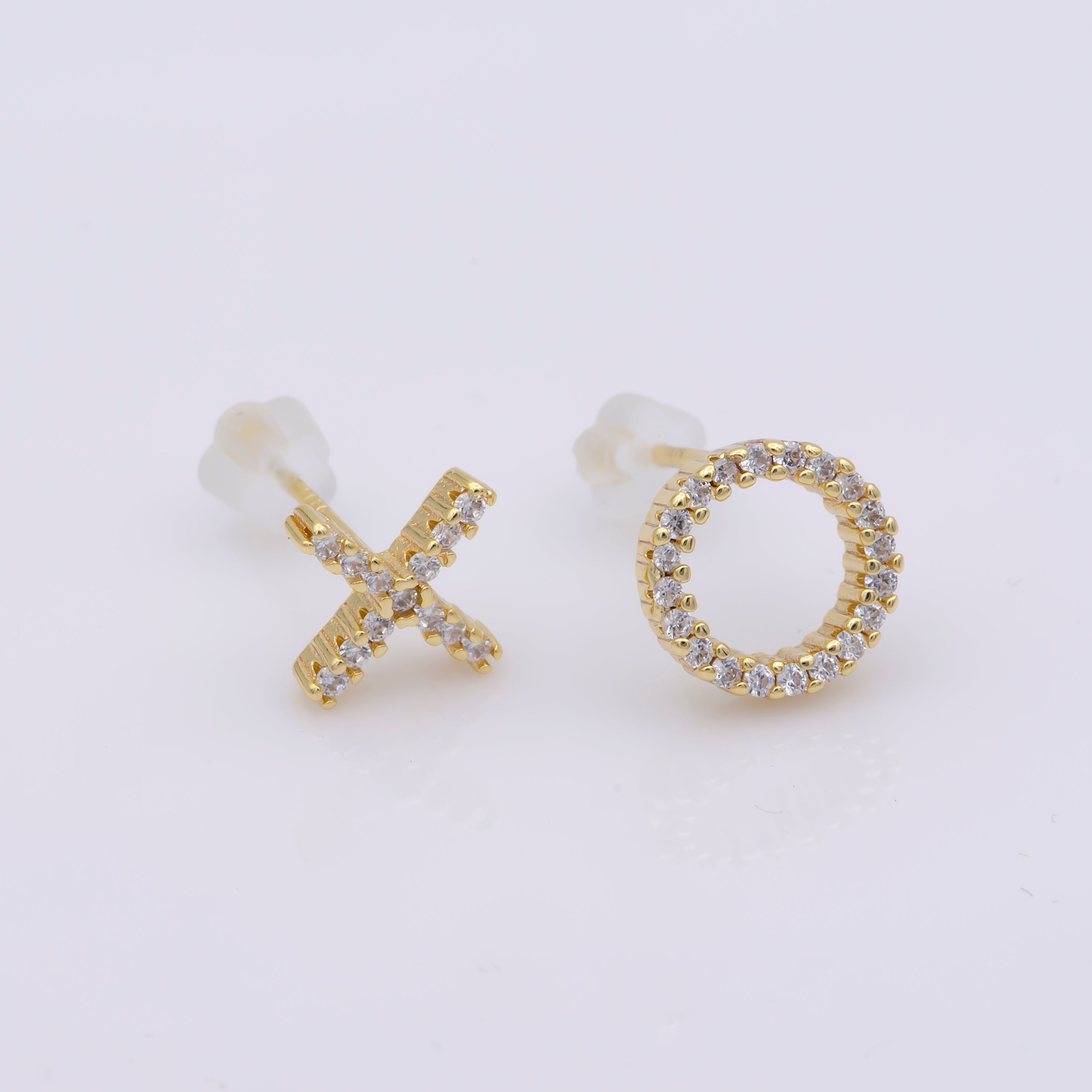 14K Gold Filled tiny XO stud earrings, Tiny stud, Cartilage stud, XO studs, Helix stud,XO earrings, hugs and kisses earrings , x studs - DLUXCA