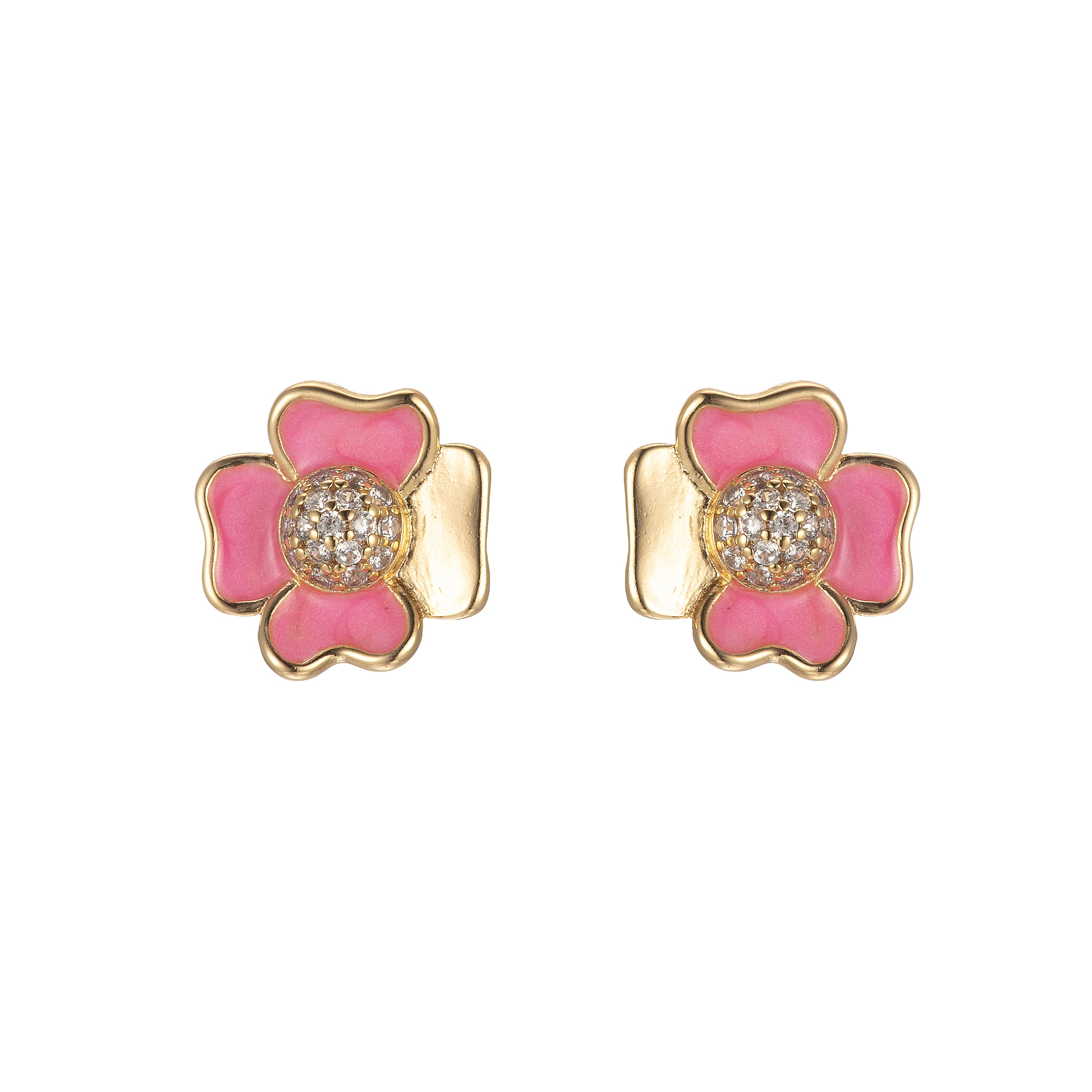 Mini Dasiy Stud Earring Cartilage Earring, Gold Flower stud, dainty gold Floral earring Pushback stud - DLUXCA