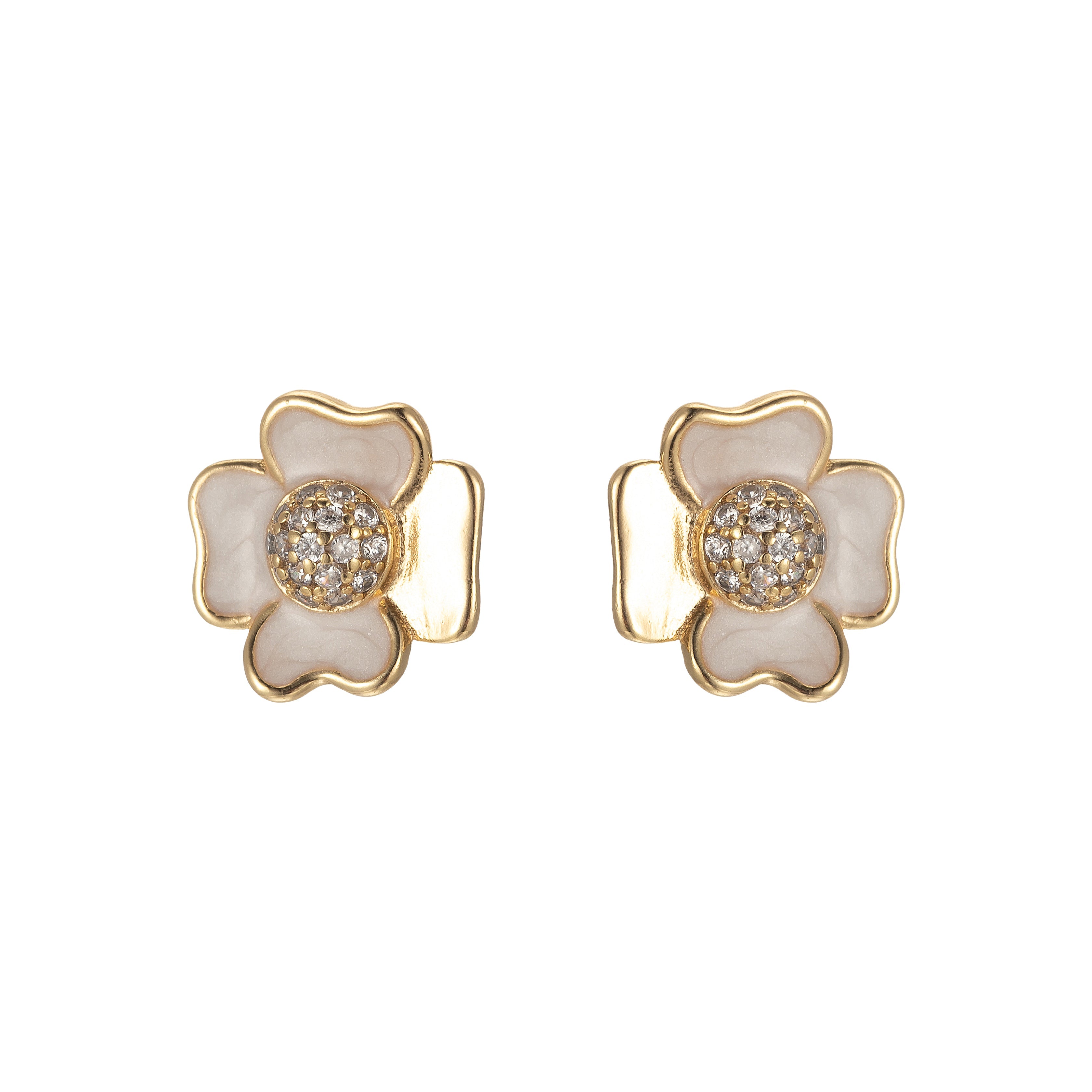 Mini Dasiy Stud Earring Cartilage Earring, Gold Flower stud, dainty gold Floral earring Pushback stud - DLUXCA