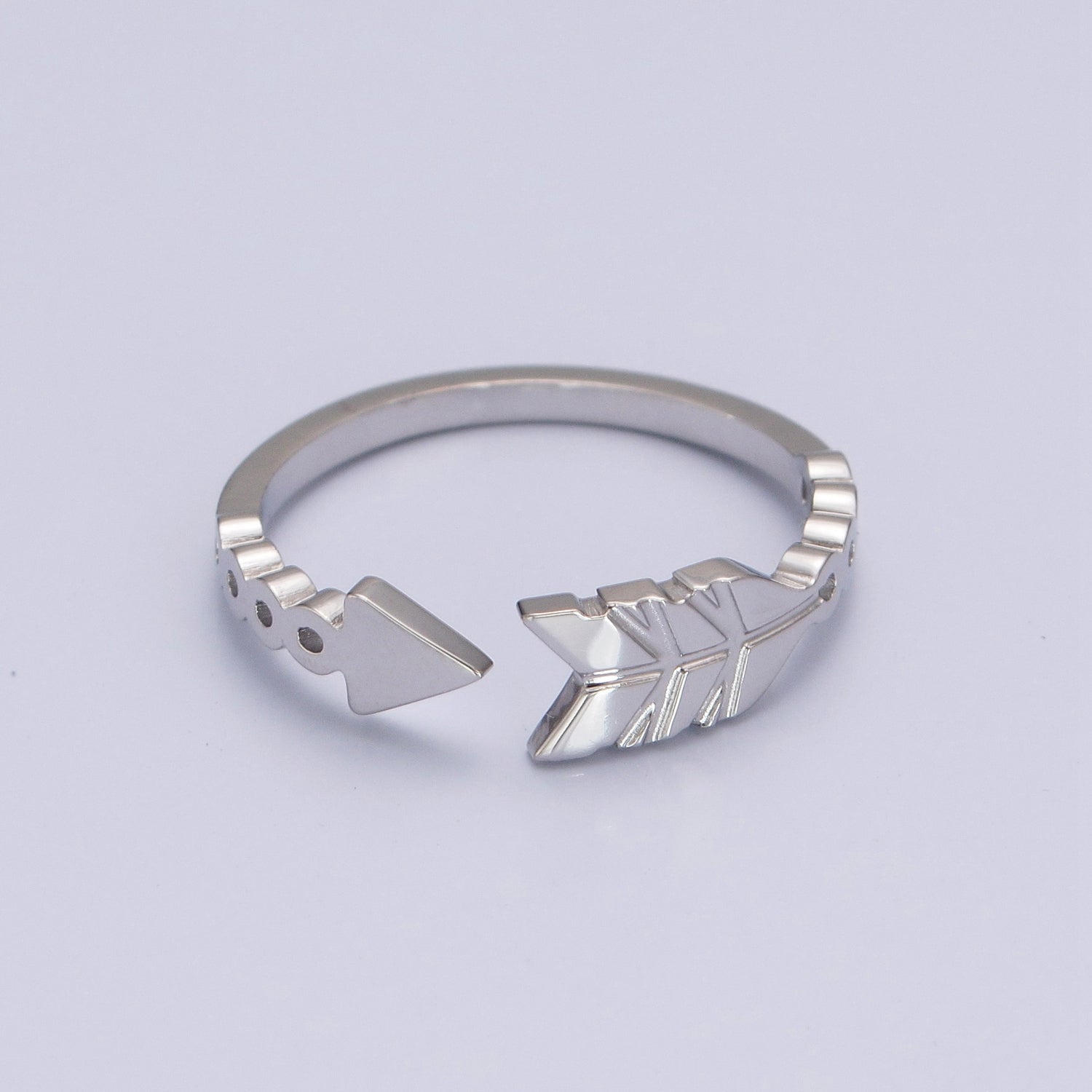 Open Shooting Arrow Midi Thumb Ring New Stainless Steel Band P-340 - DLUXCA