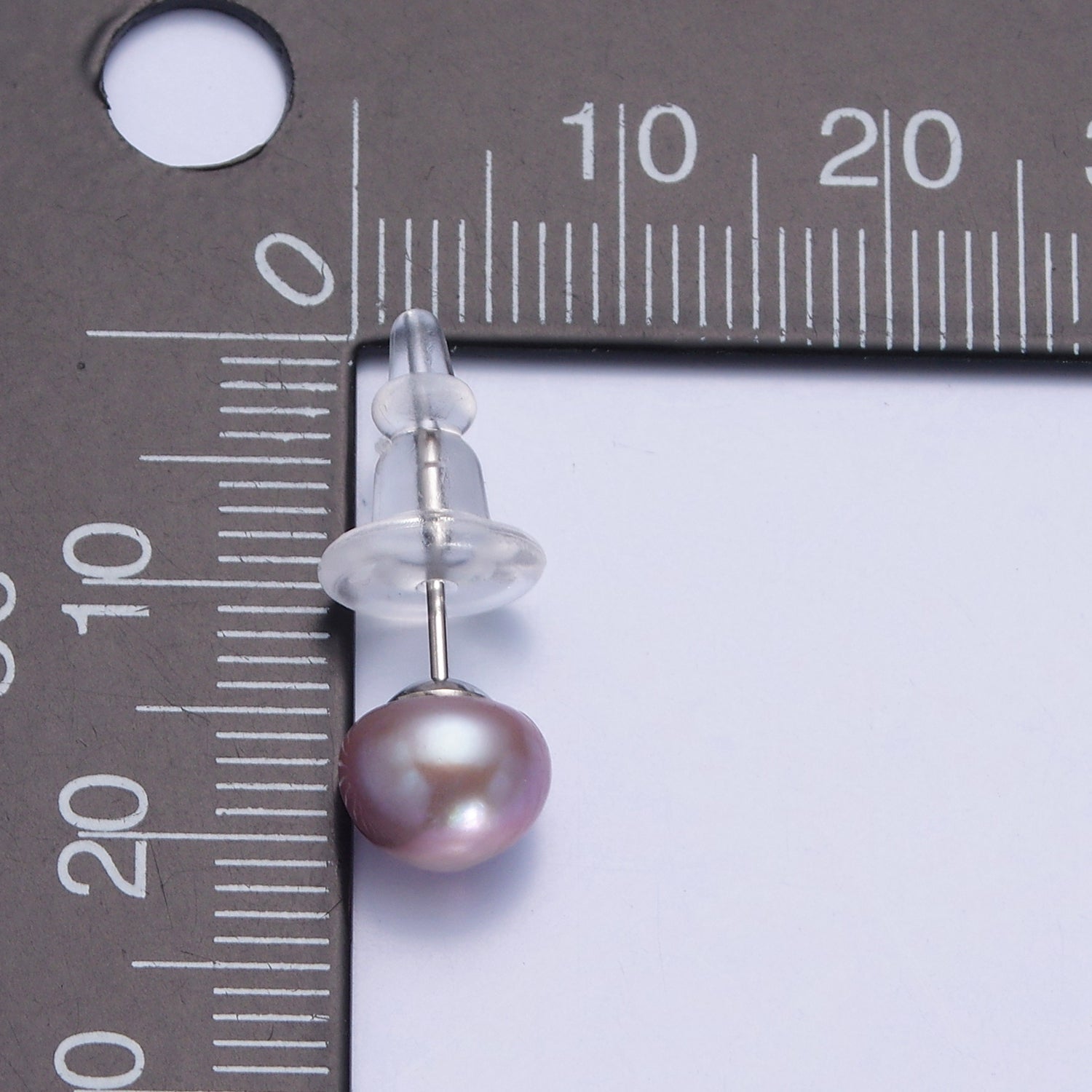 Minimalist Gold Pearl Stud Earrings | 9.4mm-10mm Round Black, White, Pink, Purple Pearl Stud | Bridal Graduation Streetwear Jewelry | T371 T372 T373 T374 - DLUXCA