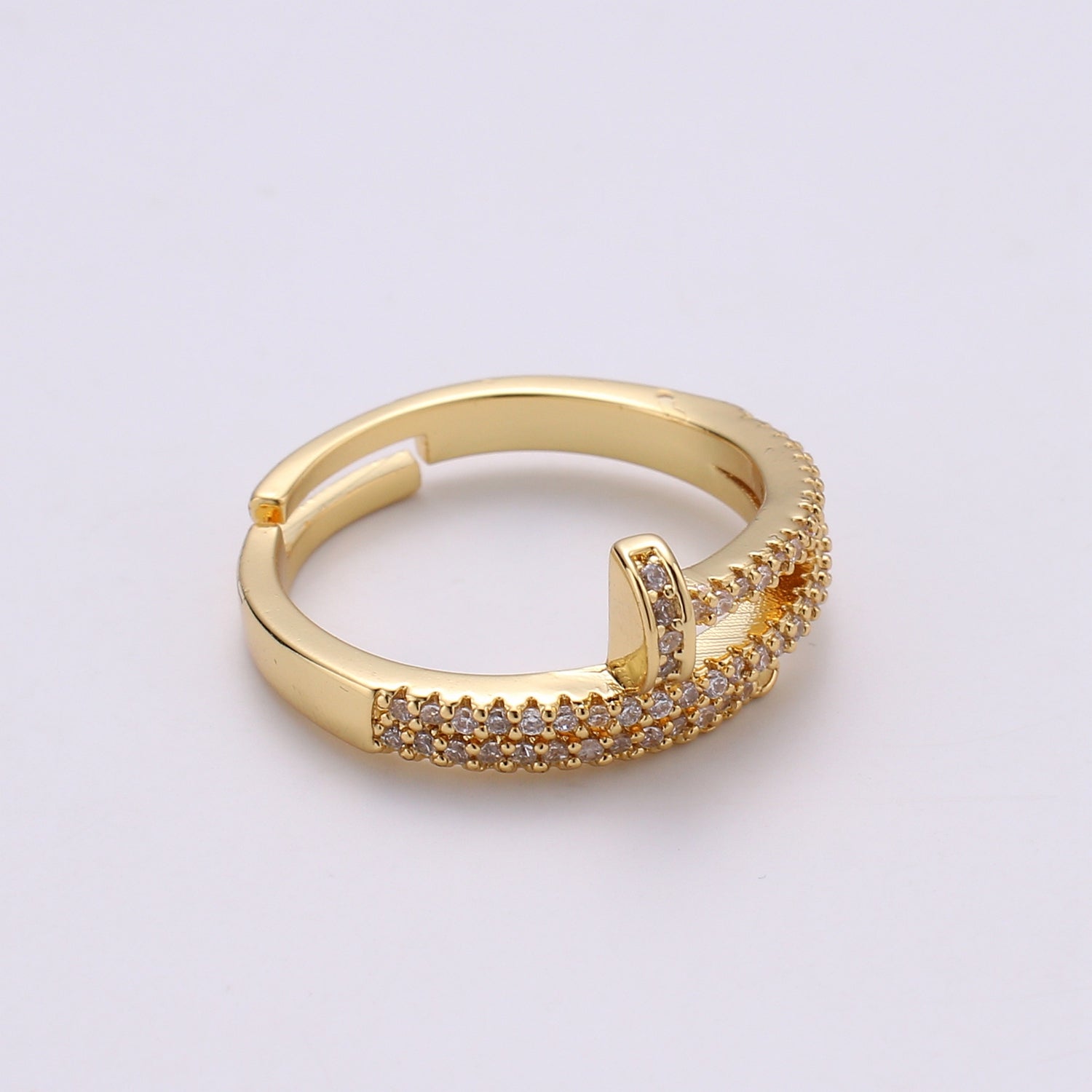 Dainty Spiral Ring Gold Adjustable Minimalist Modern Trending Stackable Streetwear Open Ring Accessory - DLUXCA