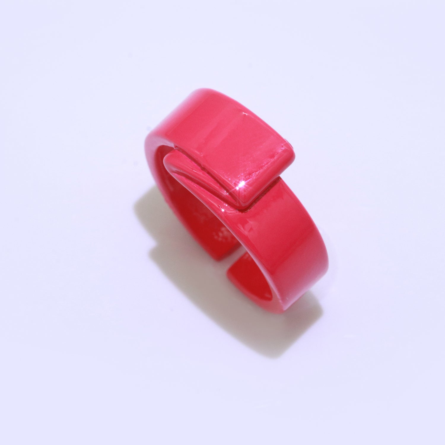 Colorful Neon Twisted ring, Y2K Trendy ring, Chunky enamel ring, Fun Summer ring +-102Candy color ring, Gift for her---1 - DLUXCA