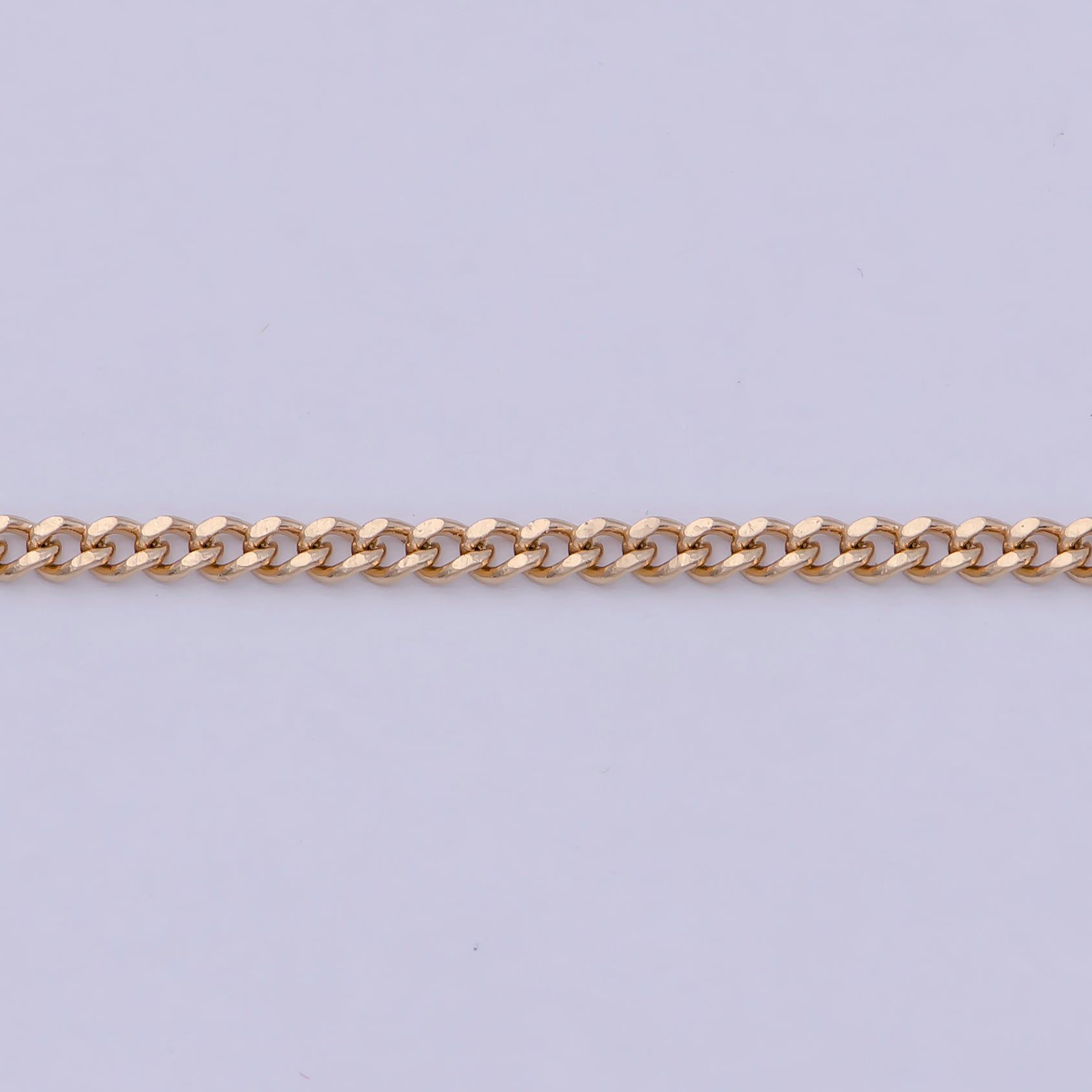 Thin Gold , 18k Gold Plated Chain, Curb Chain, Cuban Chain Necklace, Stacked Gold Chains, Gold Chain Necklace for Woman, Cuban Link wa-765 - DLUXCA