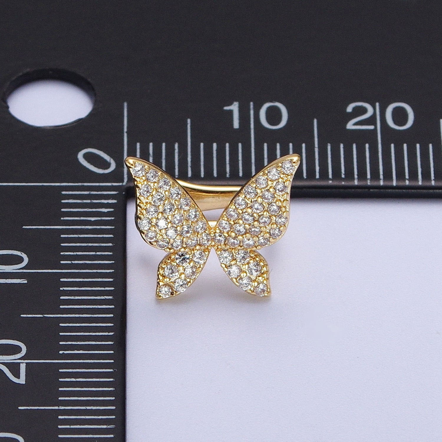 1 pair Butterfly Ear Cuff Earrings, Cute Butterfly Earrings With Micro Pave Cubic Zirconia Gold Animal Earrings, Minimalist Jewelry G-132 - DLUXCA