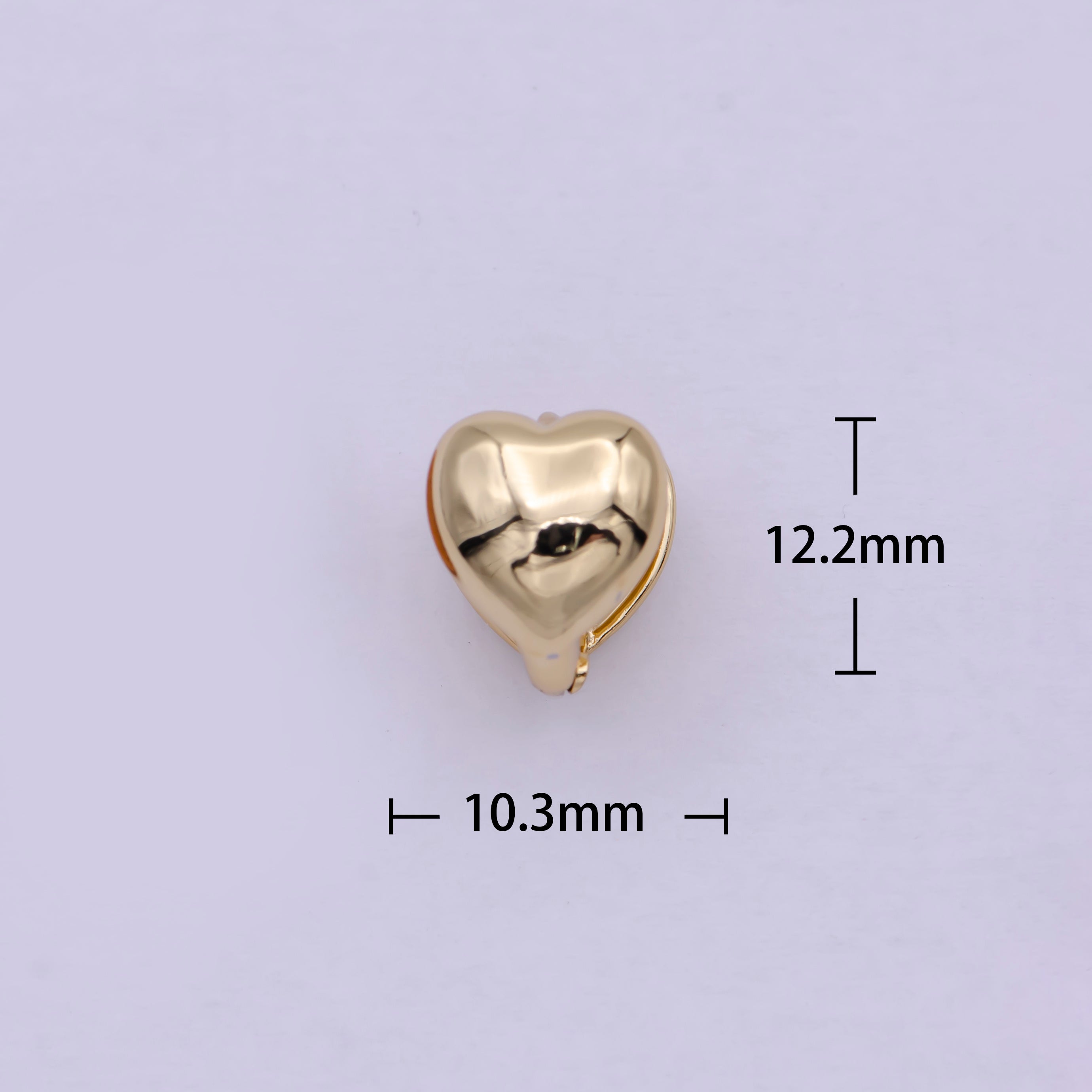 14K Gold Filled Tiny 12mm Heart Stud Earring For Valentine | T271 - DLUXCA