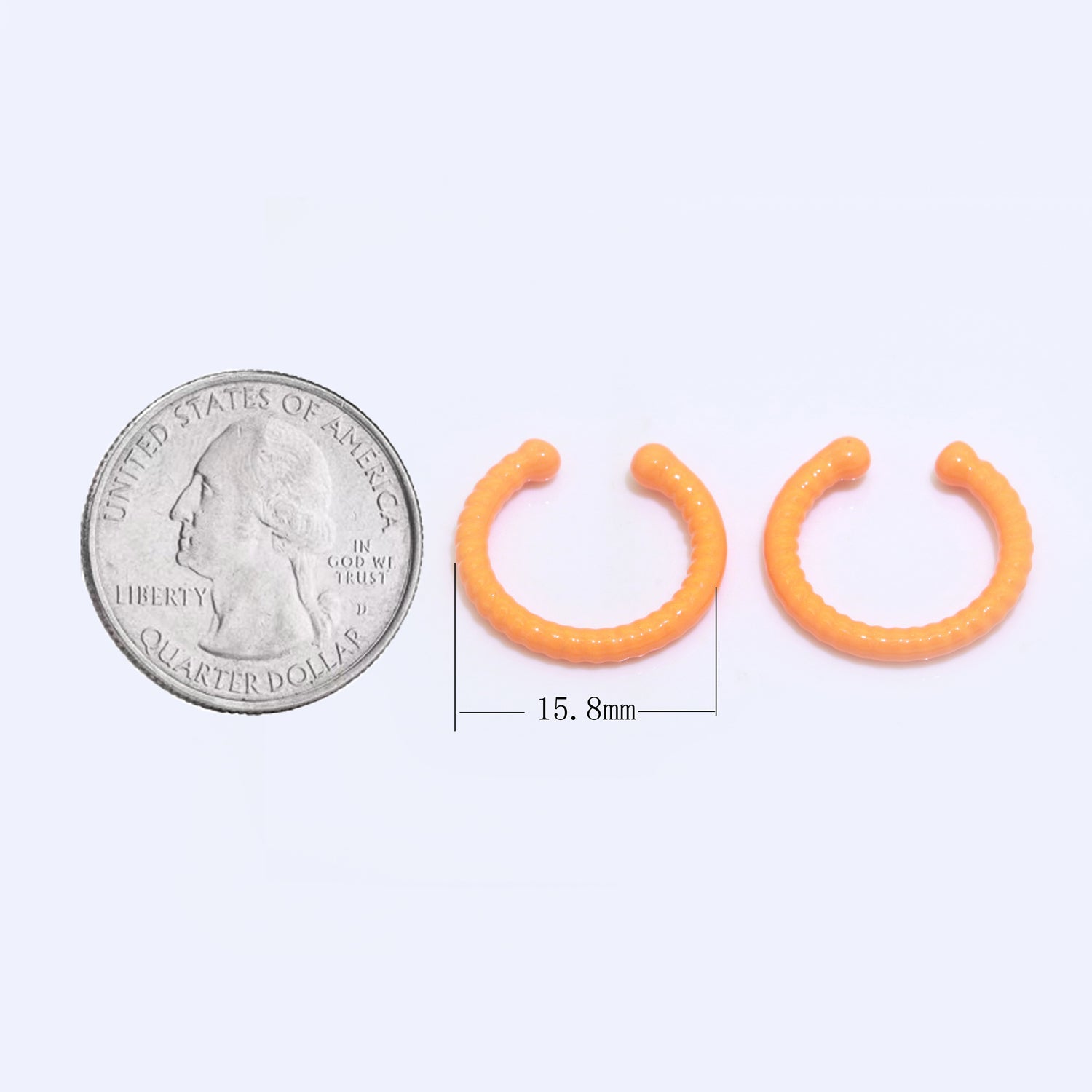 1 pair Neon Color Ear Cuff Earring Nonpierced Ear cuff for Cartilage, Dainty Earring Y2K Jewelry - DLUXCA