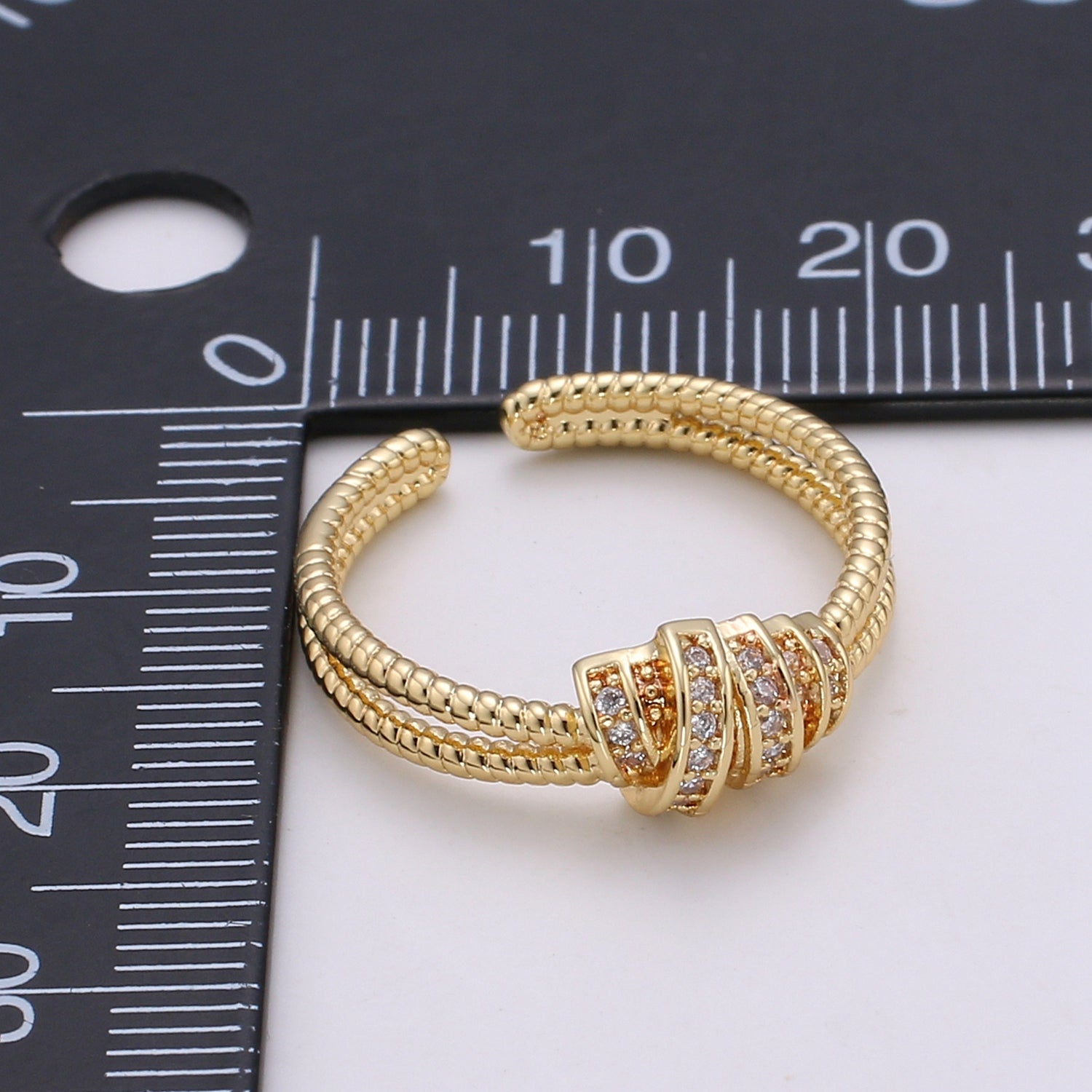 Simple Minimalist Dainty Thin Ring Stackable Rings Double Band Style Open Ring Twisted Ring Everyday Wear - DLUXCA