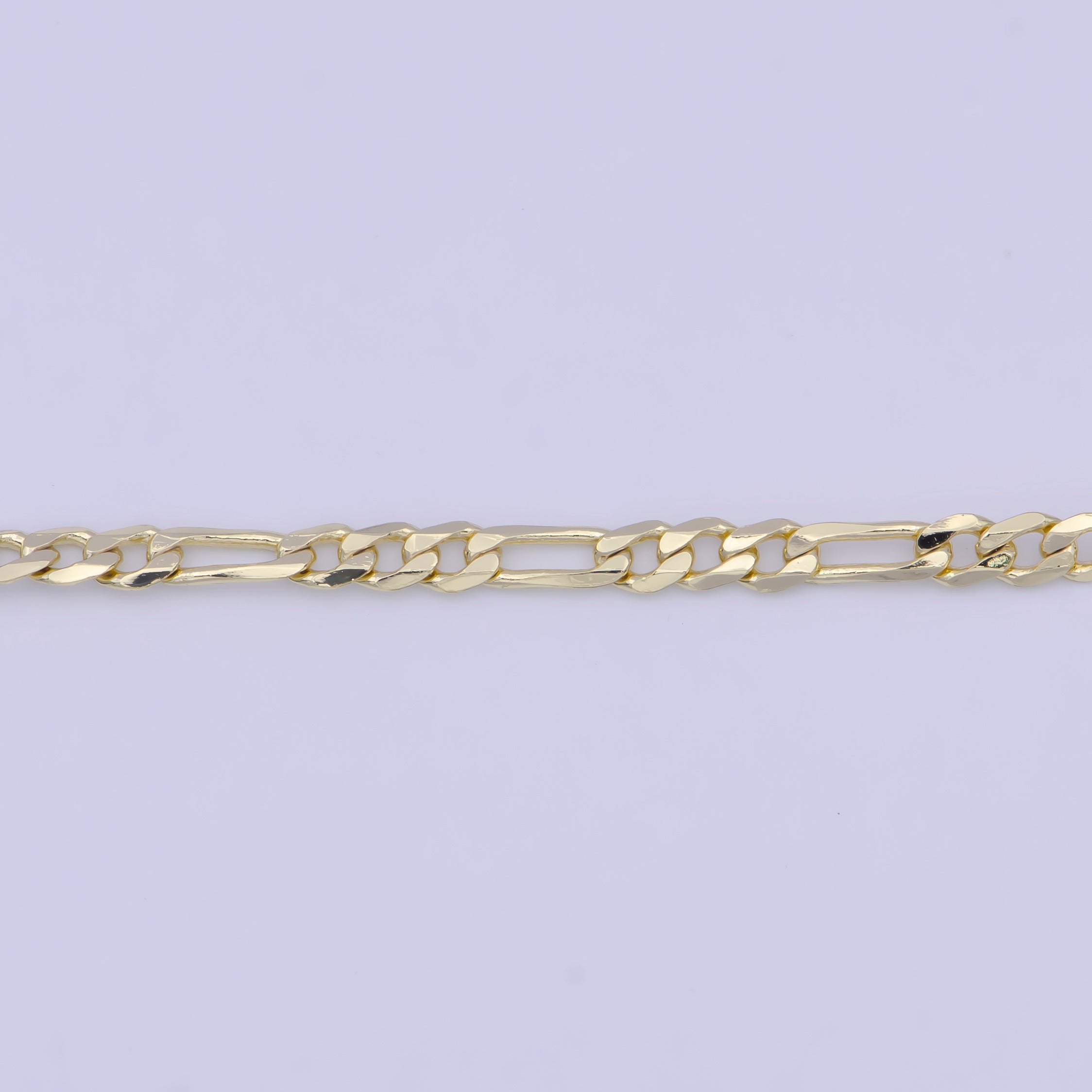 14K Gold Filled Dainty Figaro Chain 17 inch Minimalist Necklace 2.5mm Width Ready to Wear WA-1155 - DLUXCA