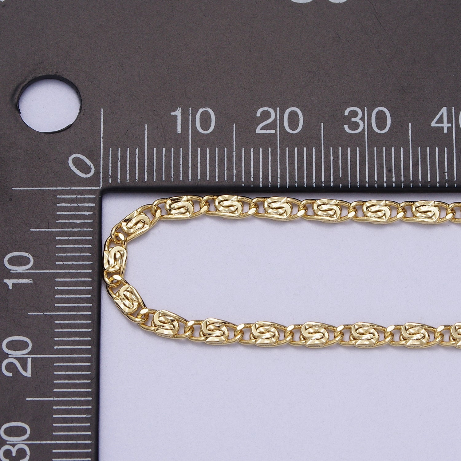 14K Gold Filled 2.6mm Scroll 18 Inch Chain Necklace | WA-1503 - DLUXCA