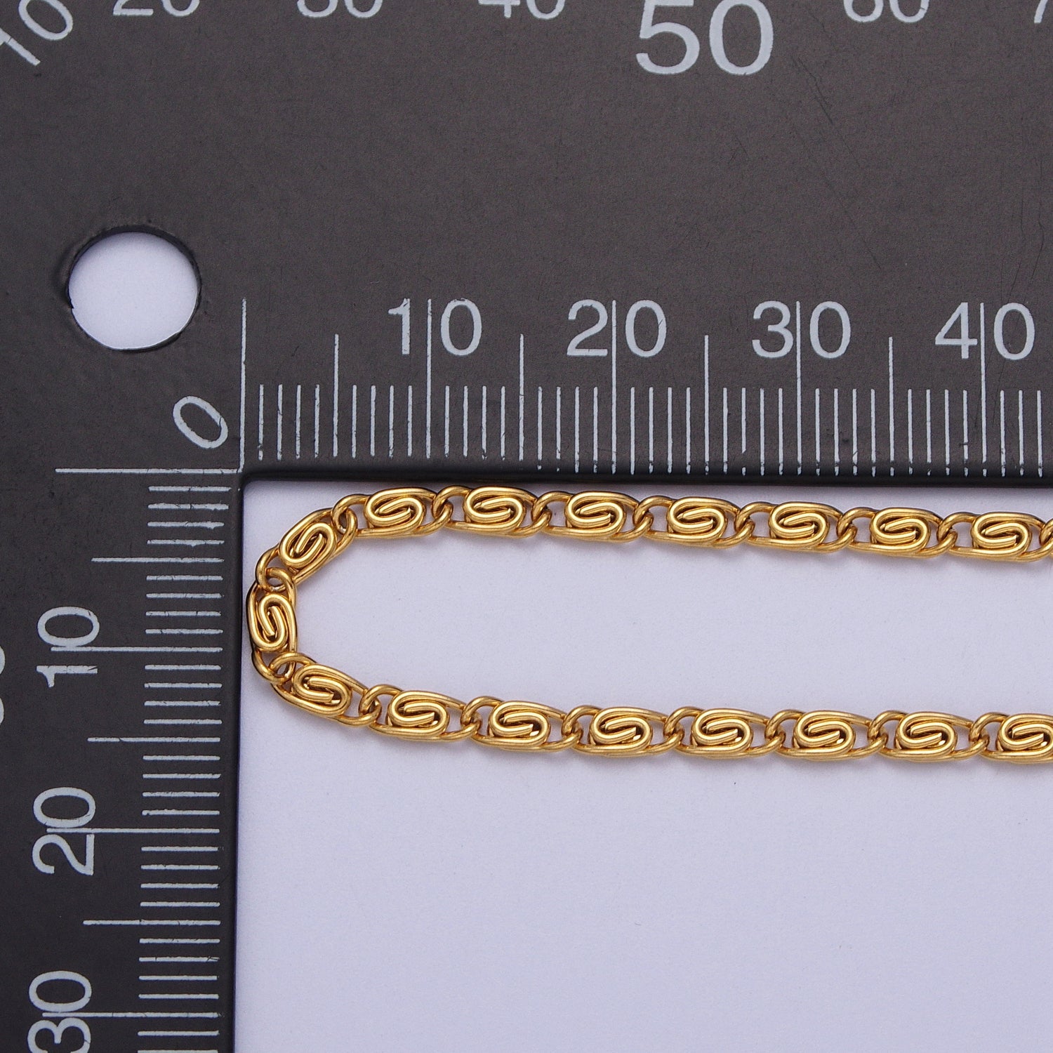 Gold Filled 2.6mm Gold & Silver Scroll Chain in 16, 18, 20 Inch Length Necklace | WA-1486, WA-1482, WA-1488 - DLUXCA