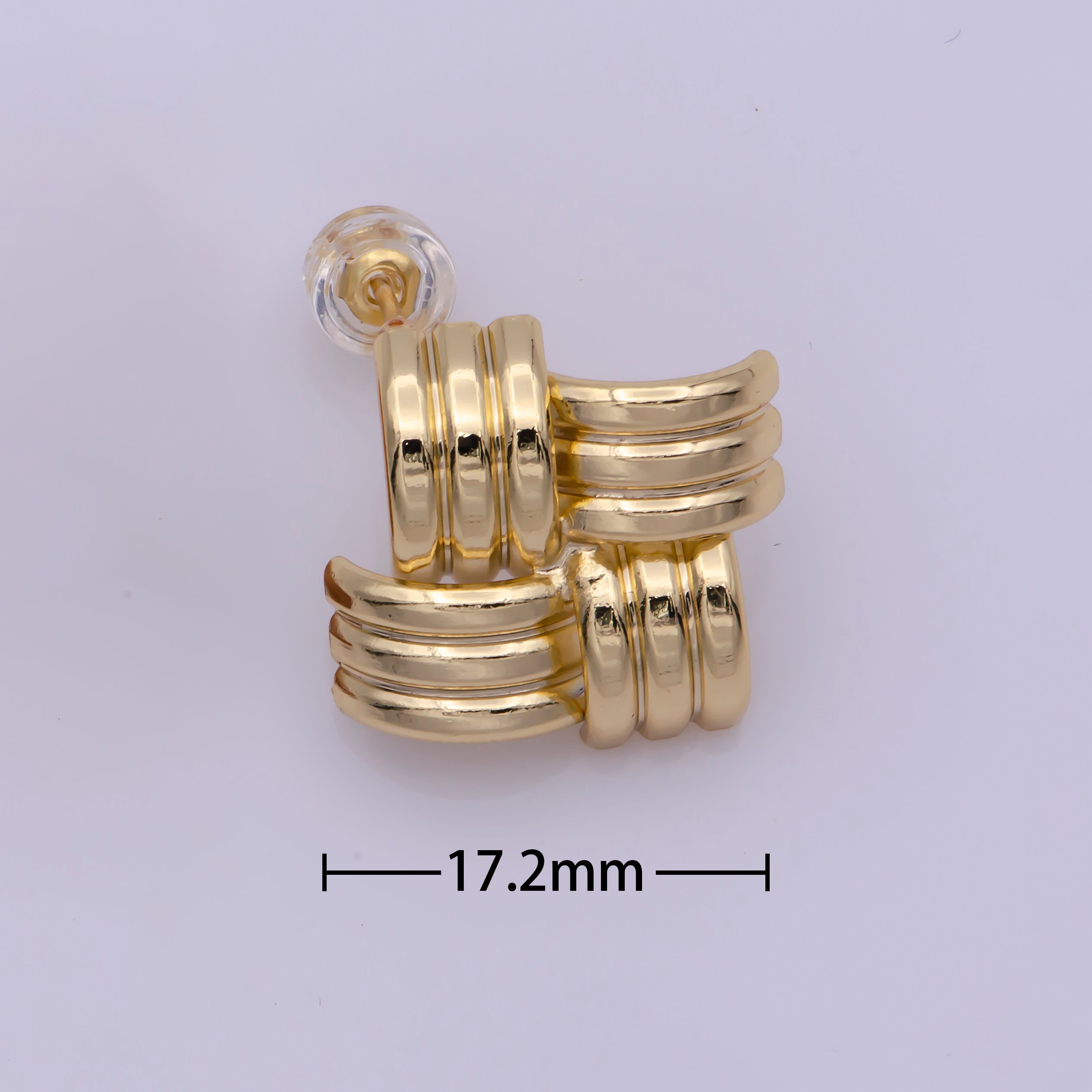 Dainty Classic Woven Knot Post Stud Earring 18k Gold Filled Earring - DLUXCA