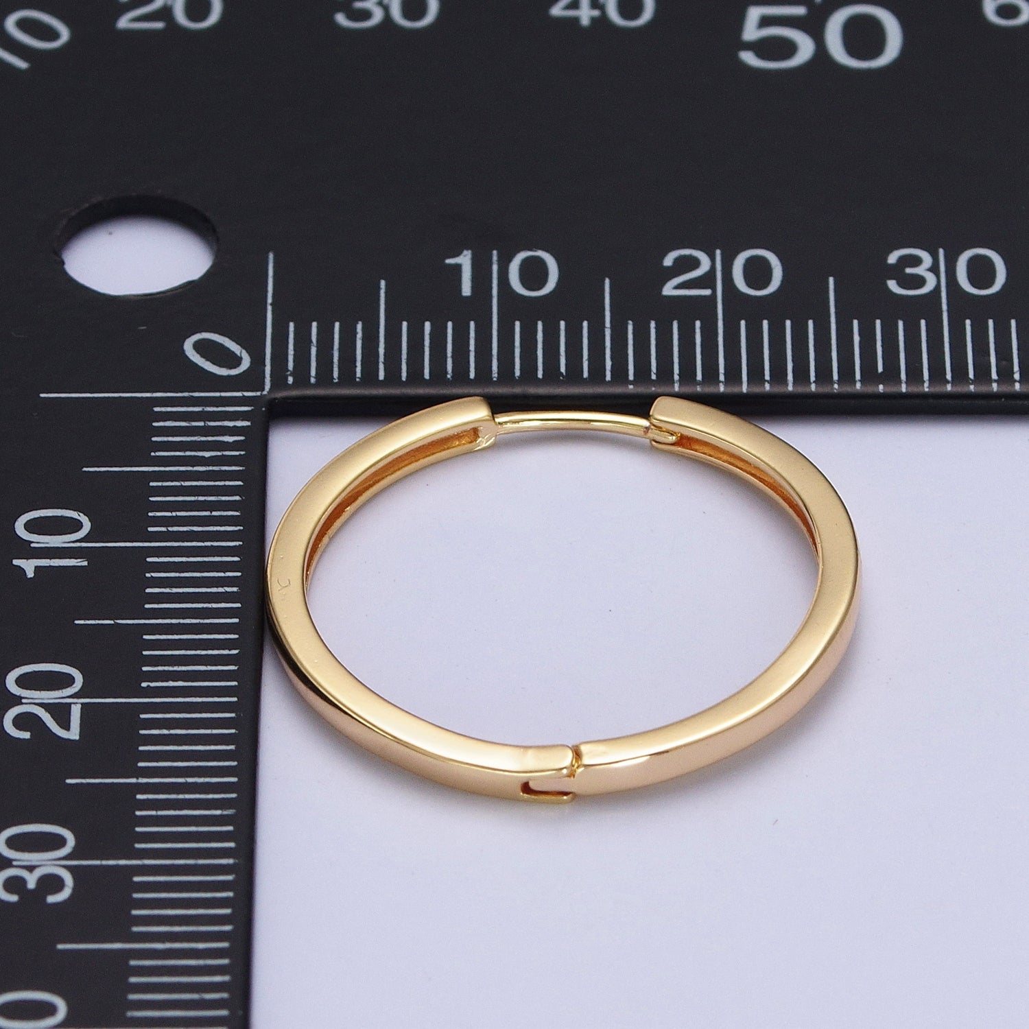 25mm Minimalist Endless Hoop Earrings in Gold & Silver | AB065 AB066 - DLUXCA