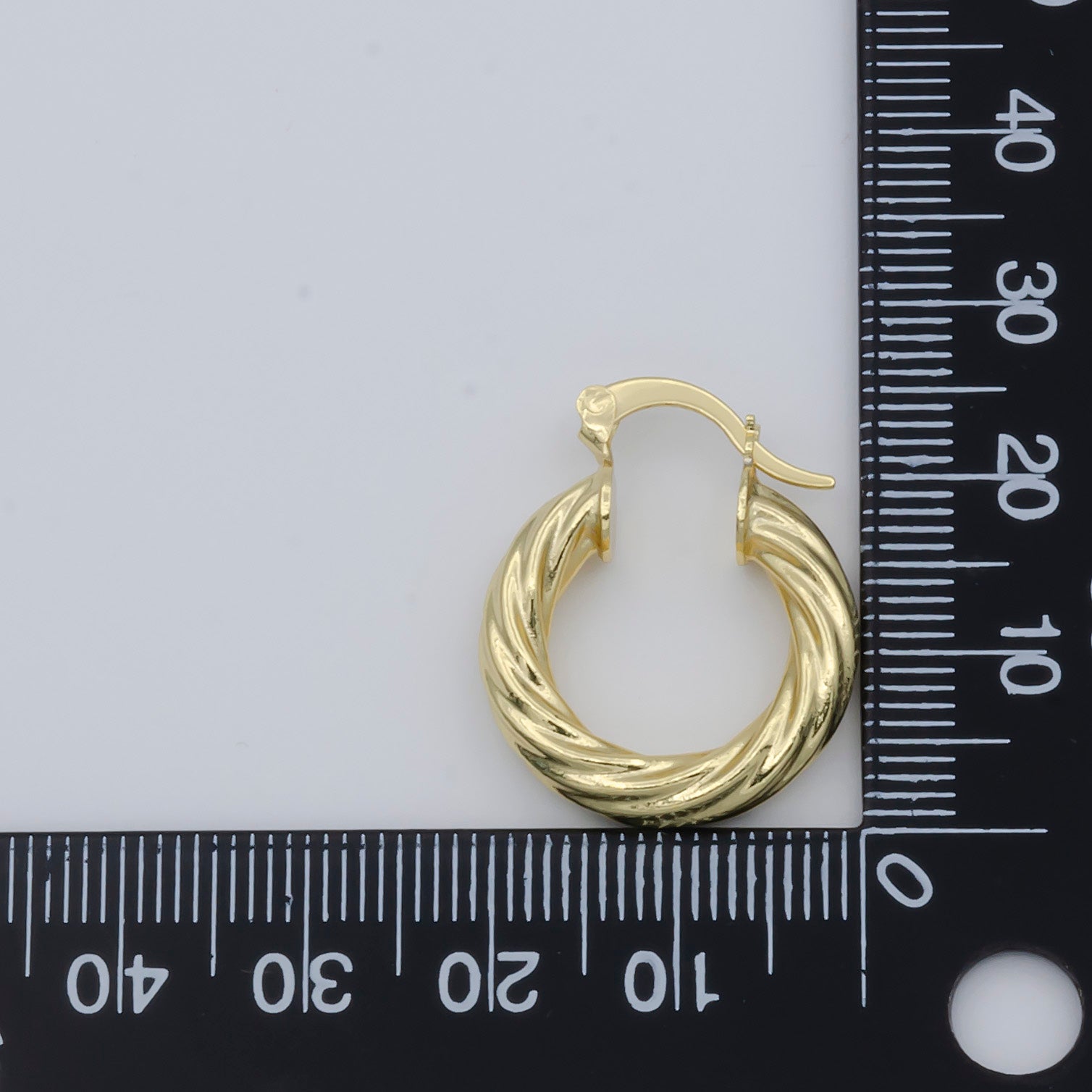 1pair Gold Braided Round Huggies Earrings, Plain Gold Filled Mini Geometric Formal/Casual Wear Earring Jewelry - DLUXCA