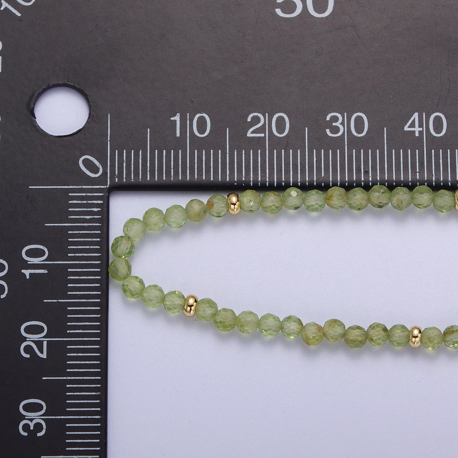 Dainty Green Prehnite Beaded Necklace Ready to Wear 17.5 inch + 1.5 Inch extender WA-1196 - DLUXCA